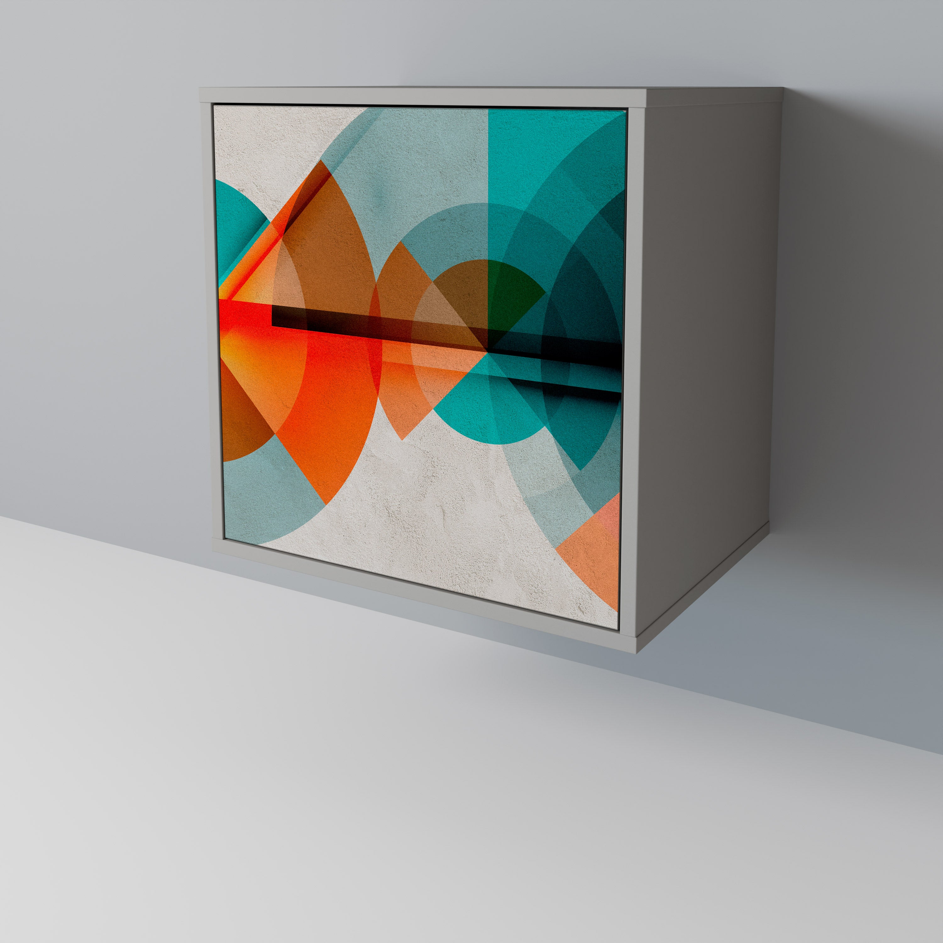 CIRCULAR RHAPSODY Komoda 1-drzwiowa korpus Szary