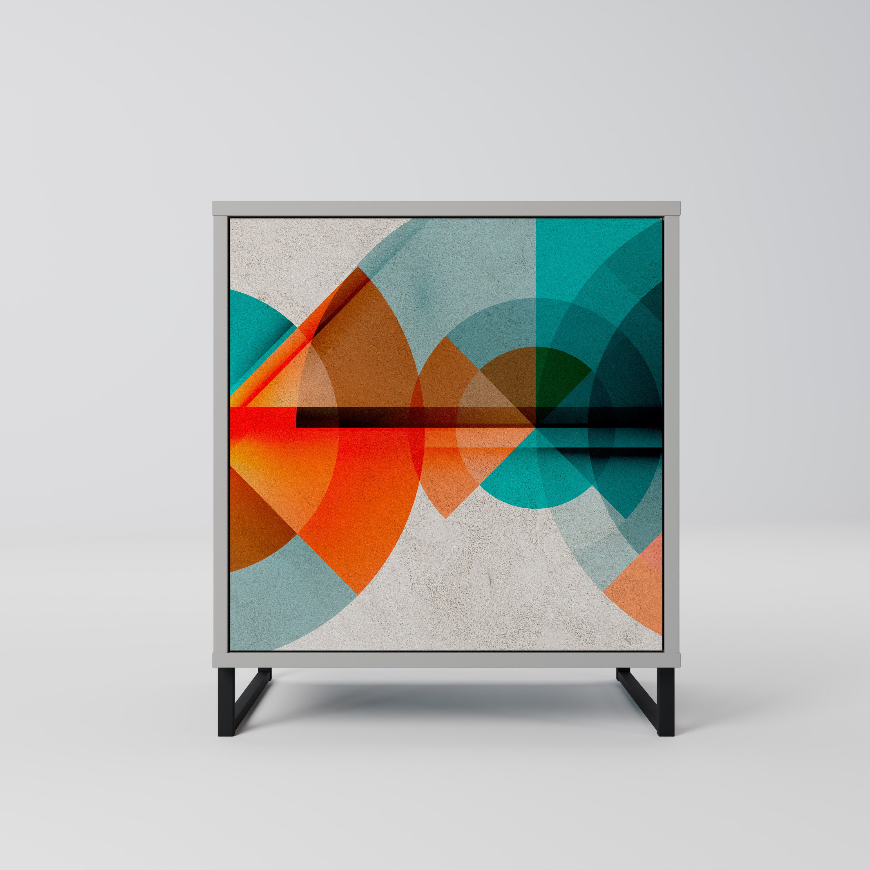 CIRCULAR RHAPSODY Komoda 1-drzwiowa korpus Szary