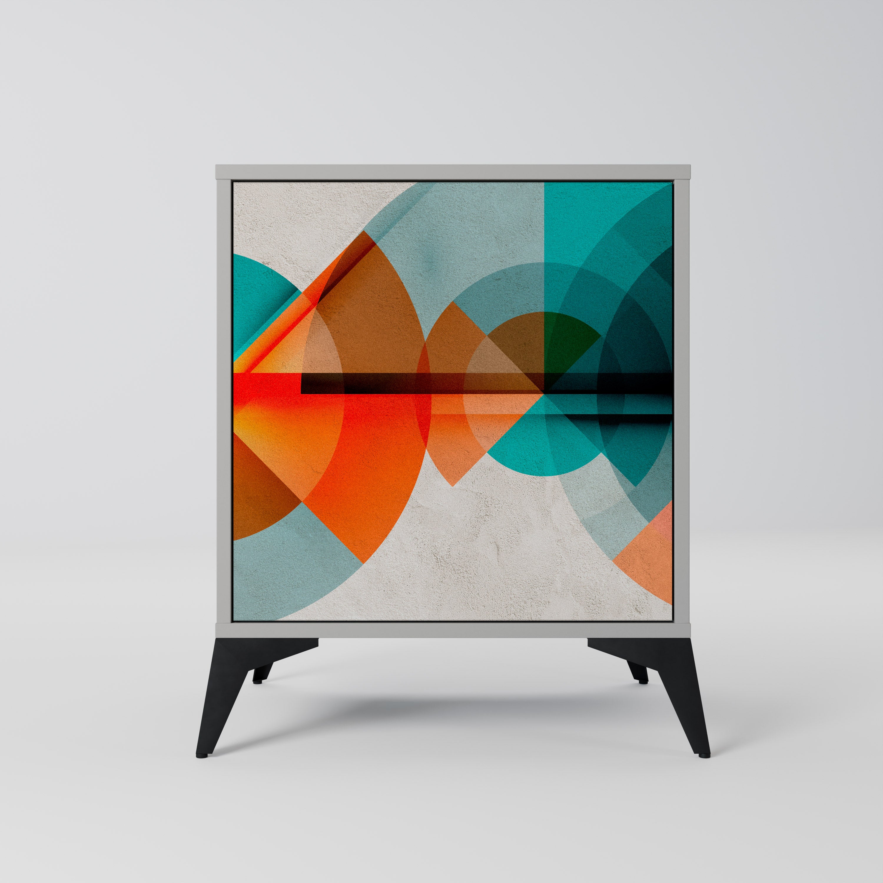 CIRCULAR RHAPSODY Komoda 1-drzwiowa korpus Szary