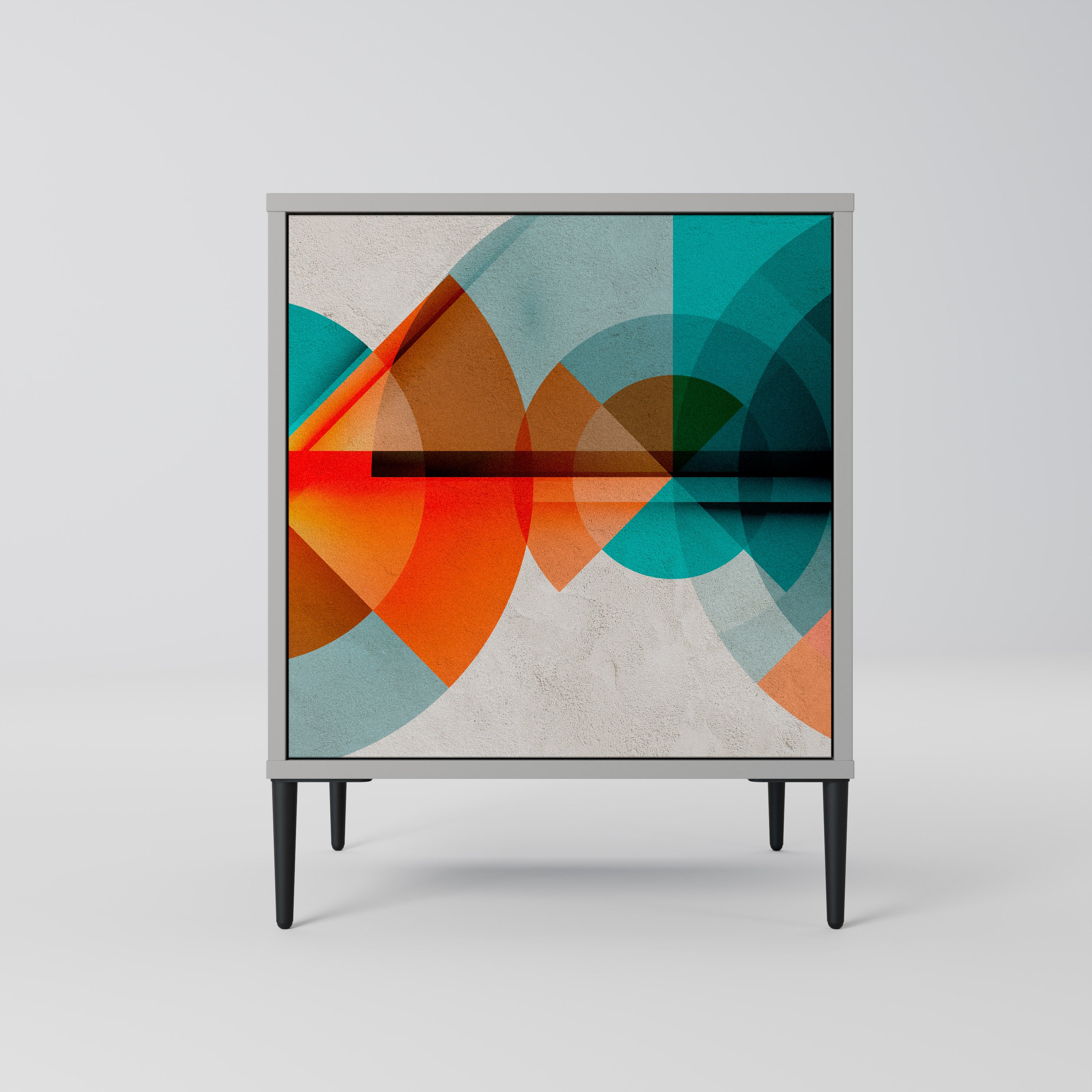 CIRCULAR RHAPSODY Komoda 1-drzwiowa korpus Szary