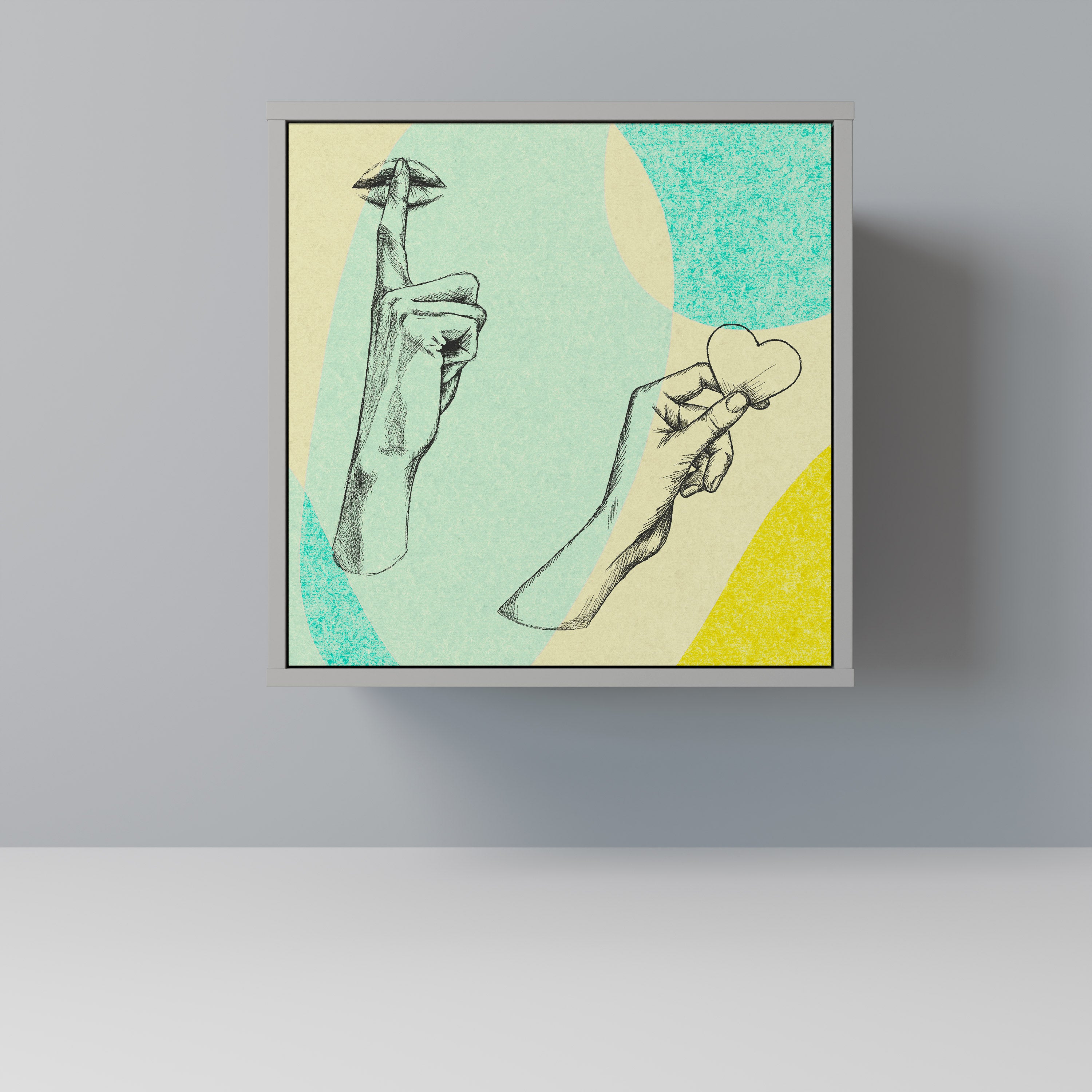 BODY LANGUAGE Komoda 1-drzwiowa korpus Szary