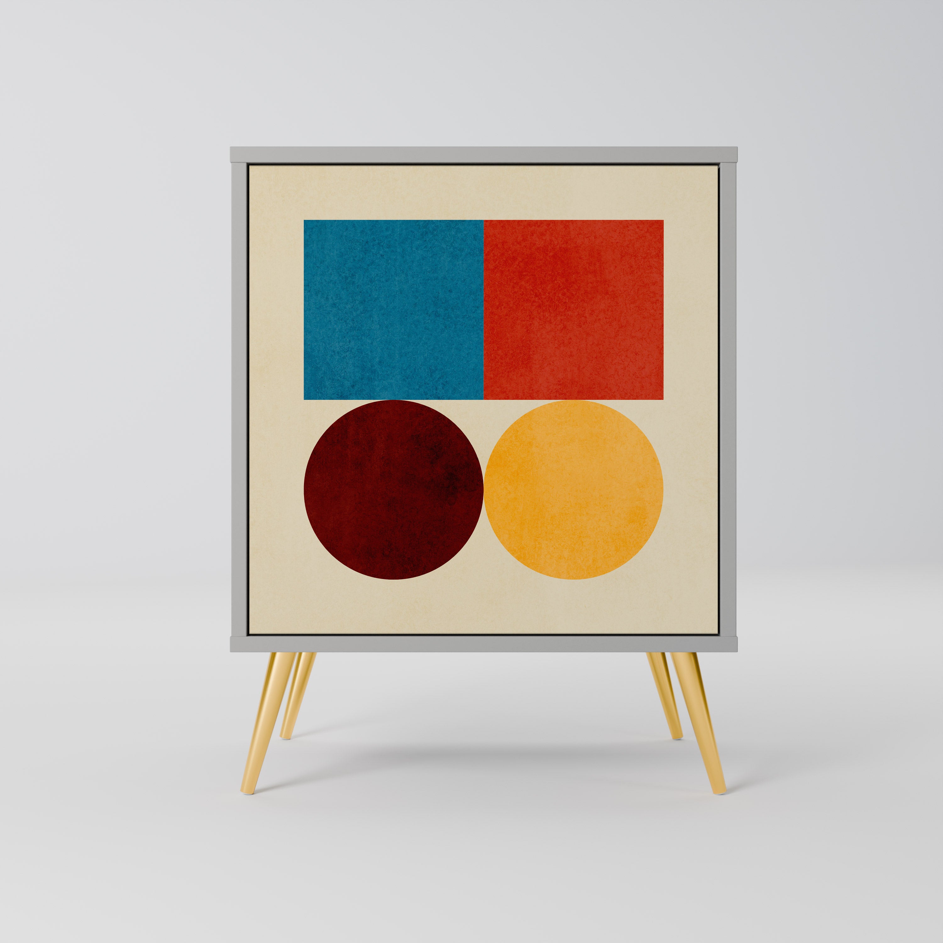 GEOMETRIC PUZZLE Komoda 1-drzwiowa korpus Szary