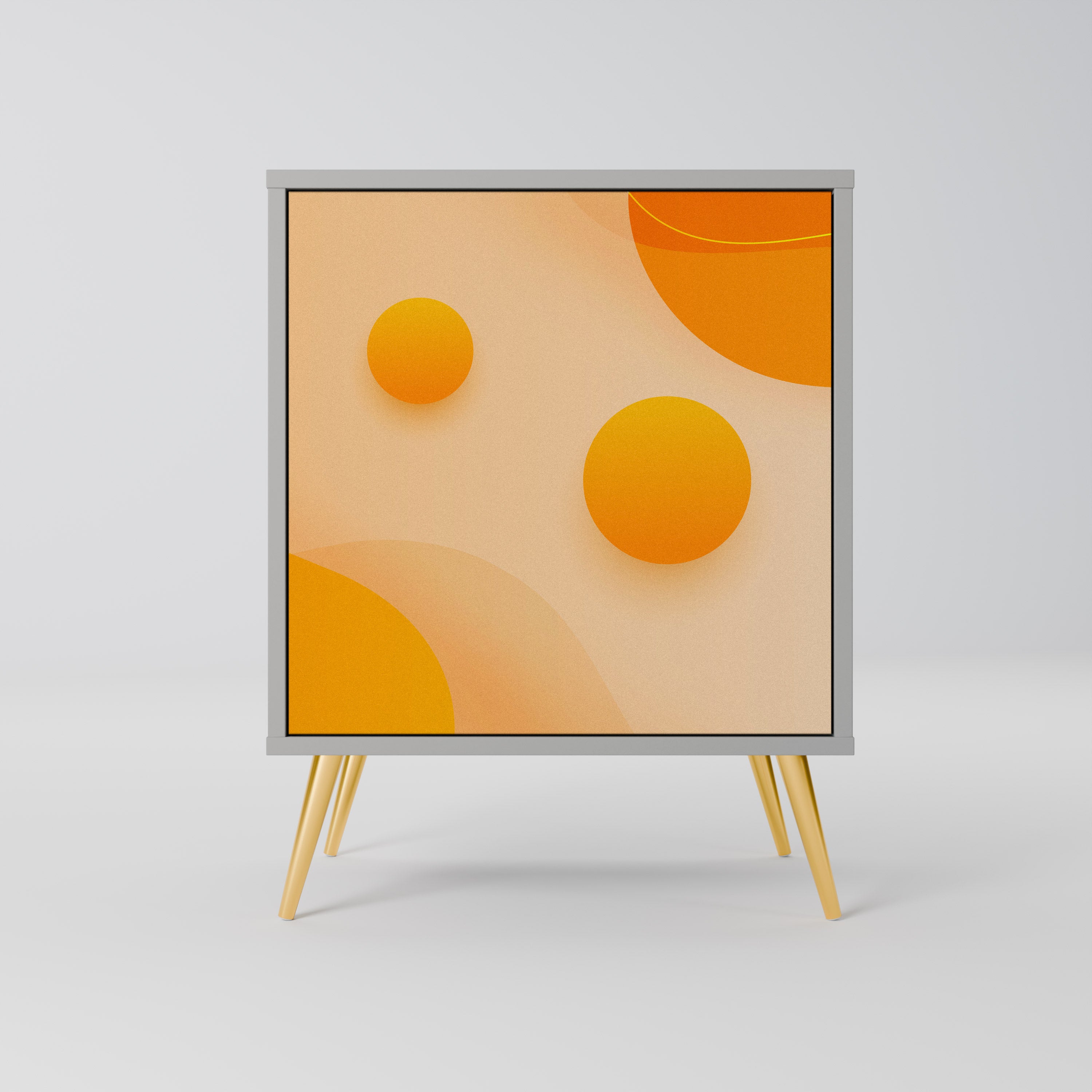 ORANGE ARRANGEMENT Komoda 1-drzwiowa korpus Szary