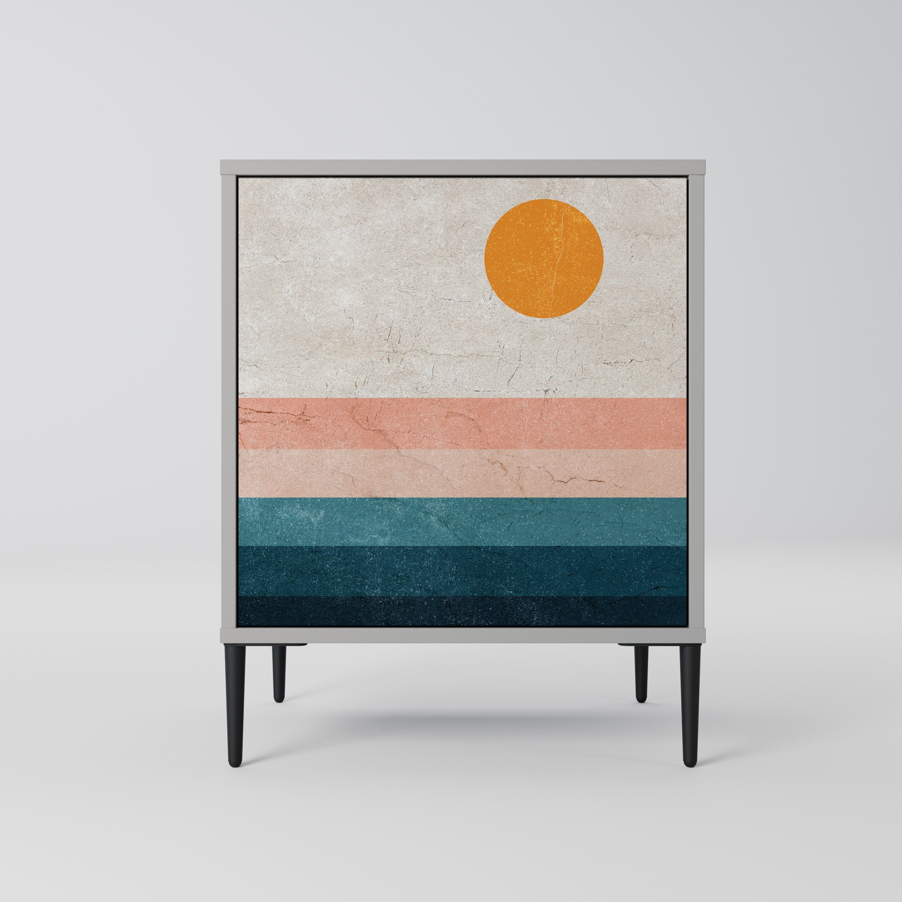 TWO HALVES Komoda 1-drzwiowa korpus Szary