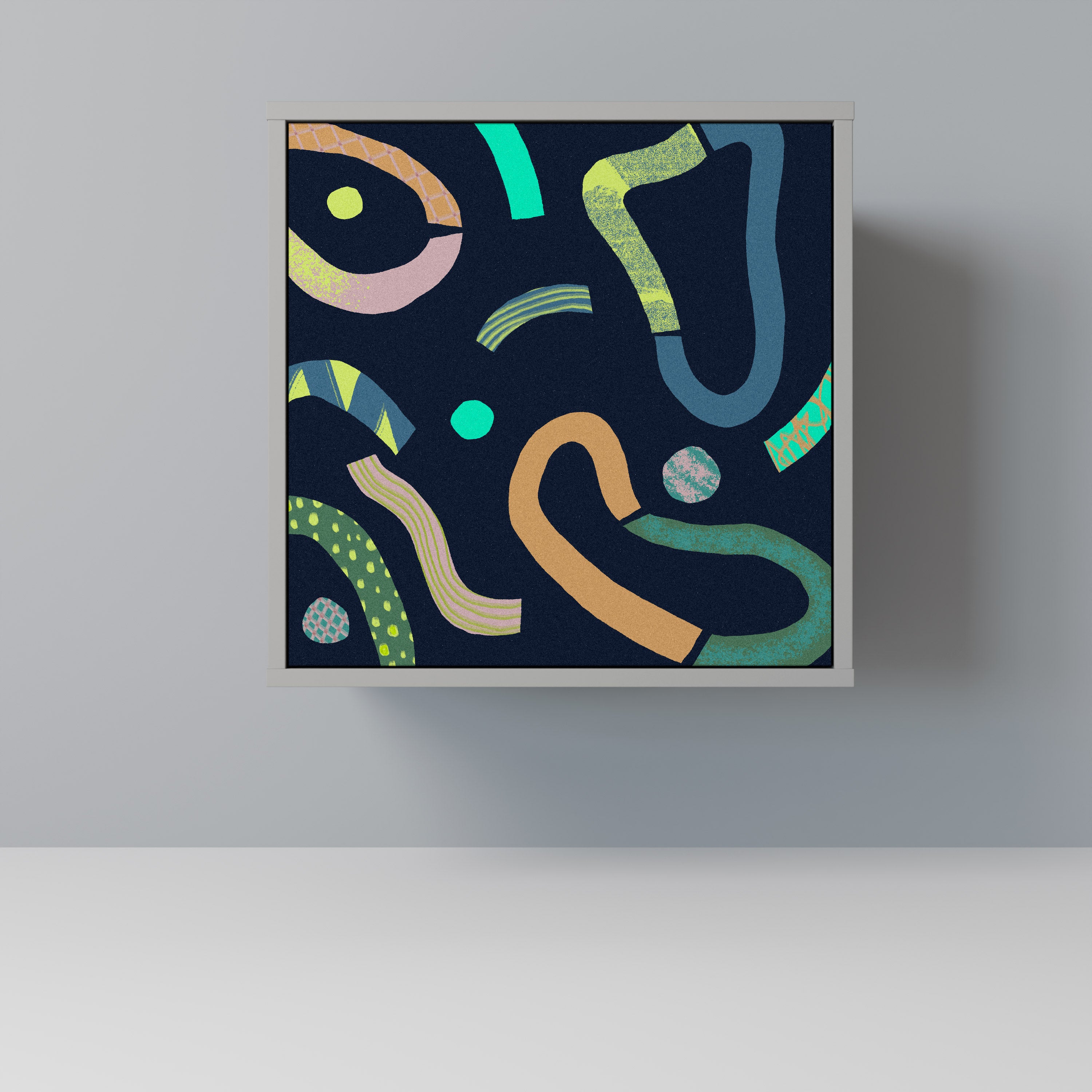 CONTRAST DANCE Komoda 1-drzwiowa korpus Szary