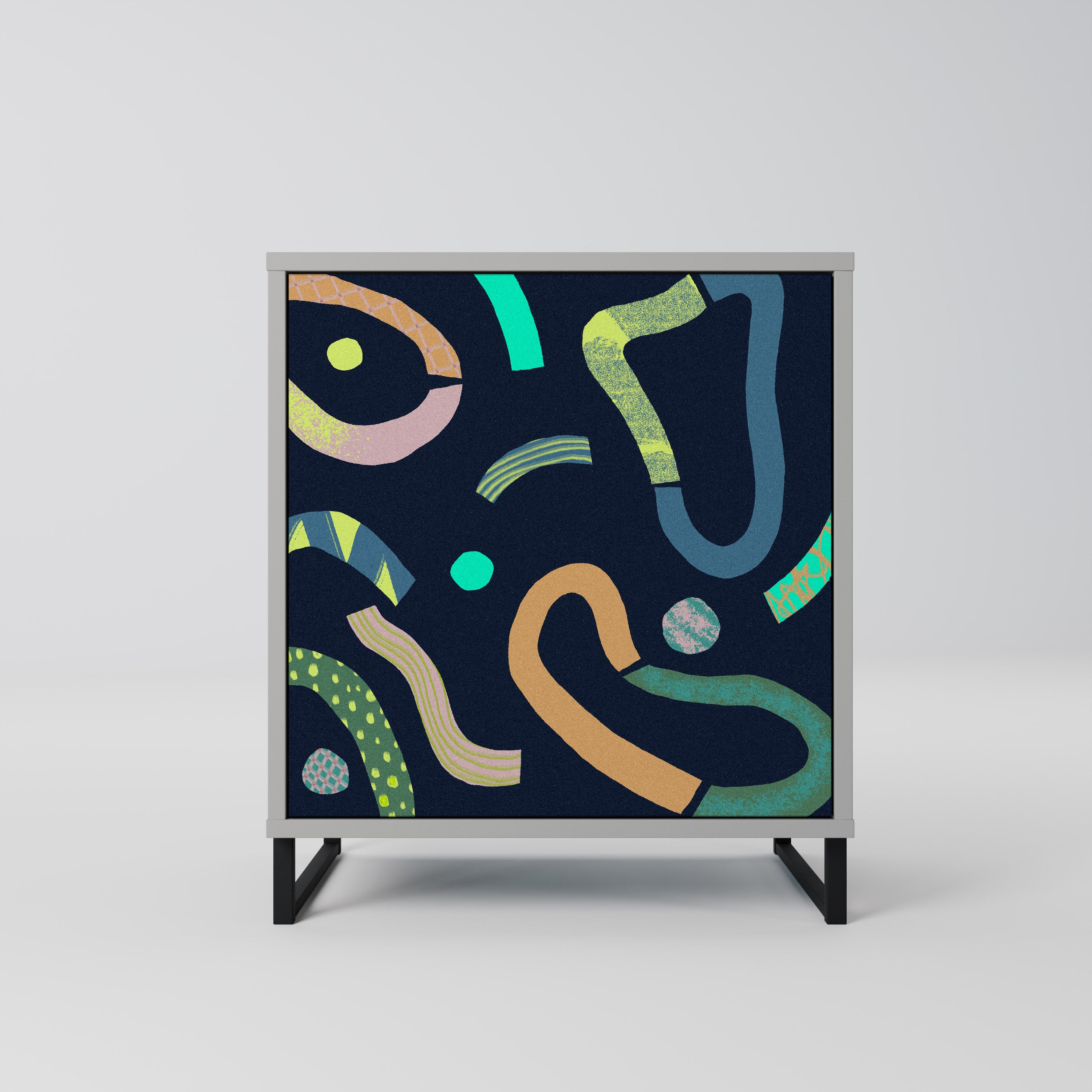 CONTRAST DANCE Komoda 1-drzwiowa korpus Szary