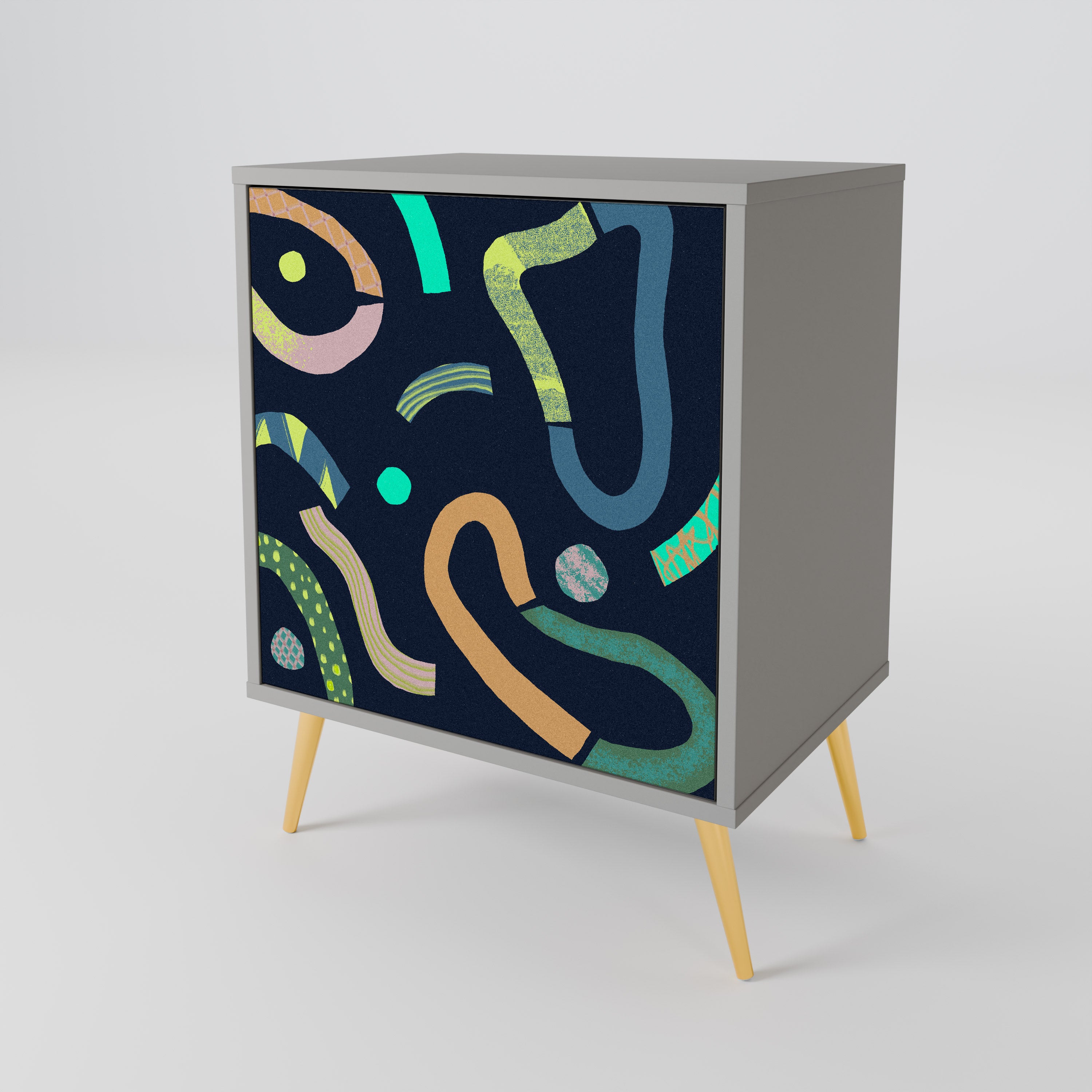 CONTRAST DANCE Komoda 1-drzwiowa korpus Szary