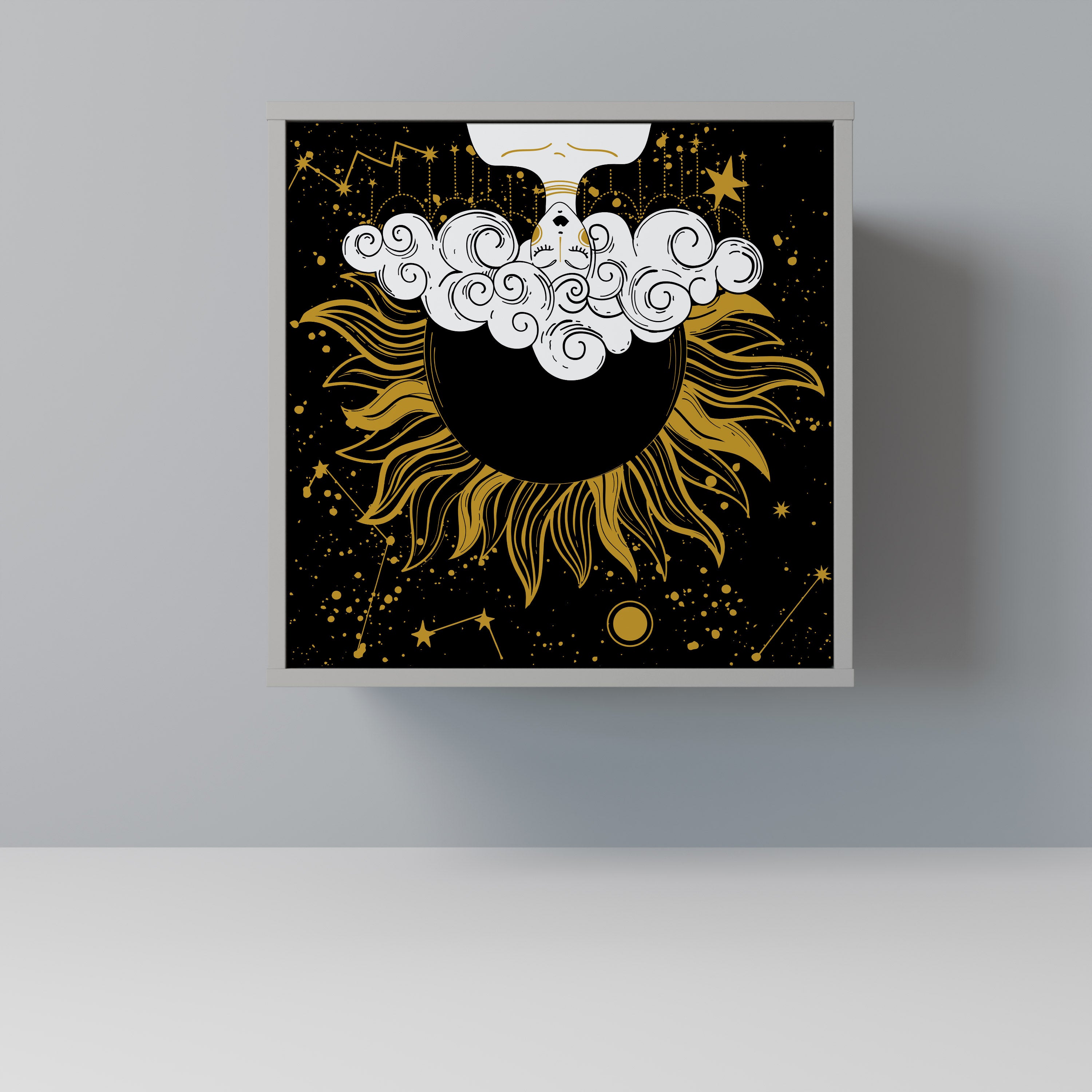 STELLAR CONSTELLATIONS Komoda 1-drzwiowa korpus Szary