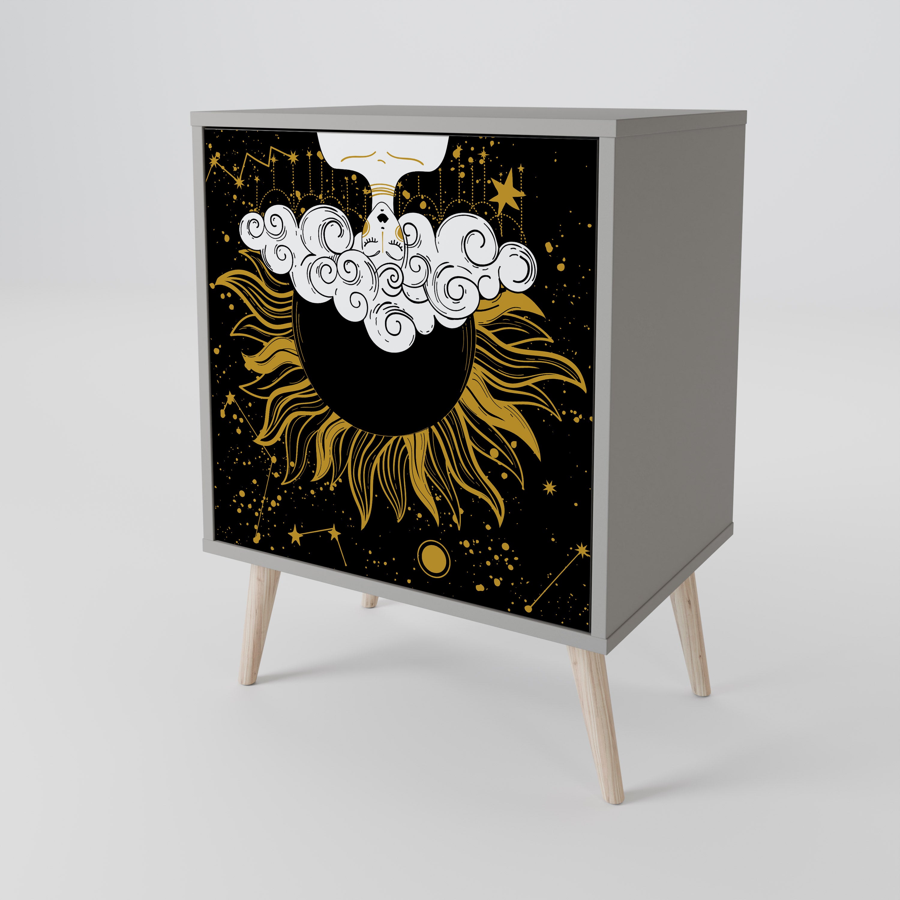 STELLAR CONSTELLATIONS Komoda 1-drzwiowa korpus Szary