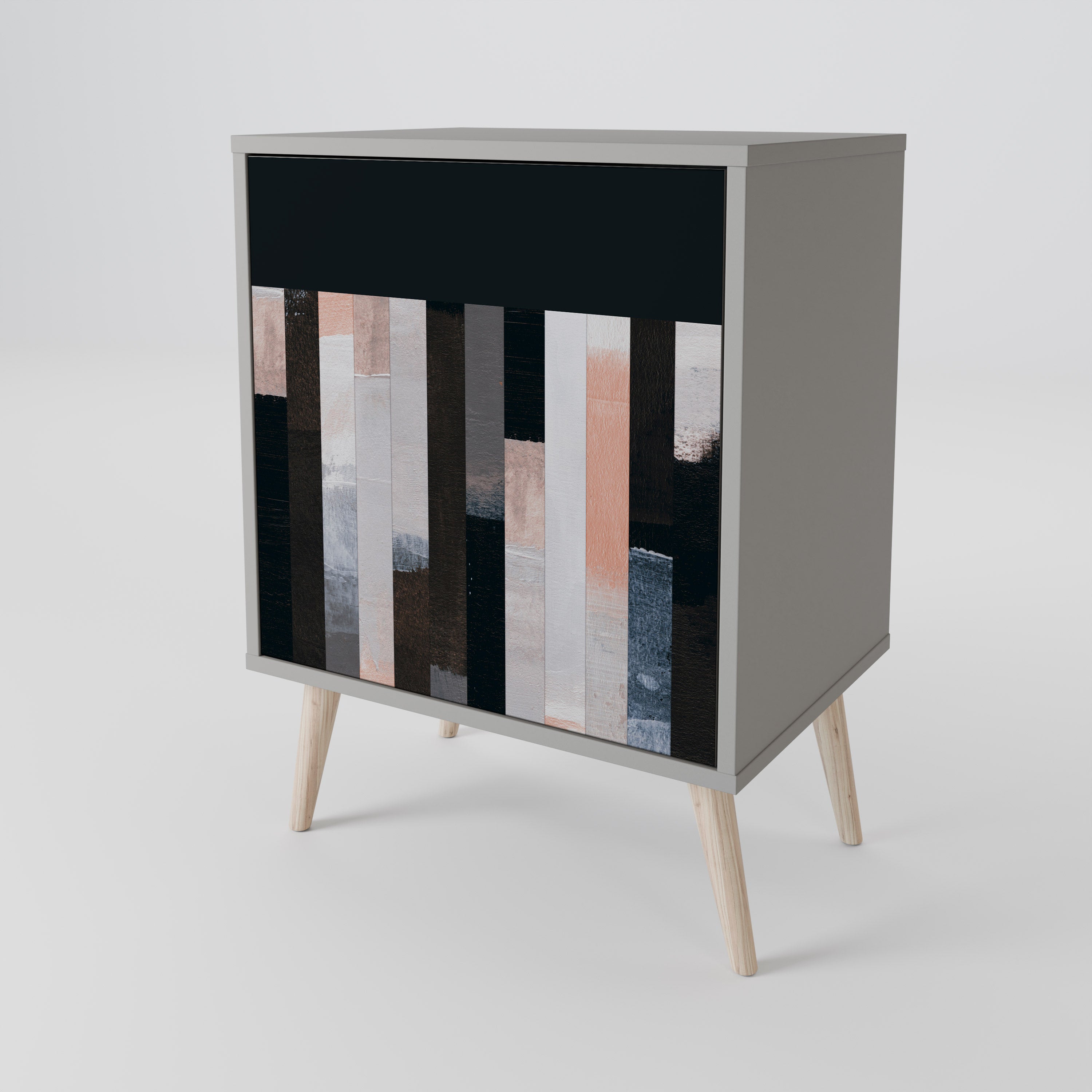 COLLAGE OF RECTANGLES Komoda 1-drzwiowa korpus Szary