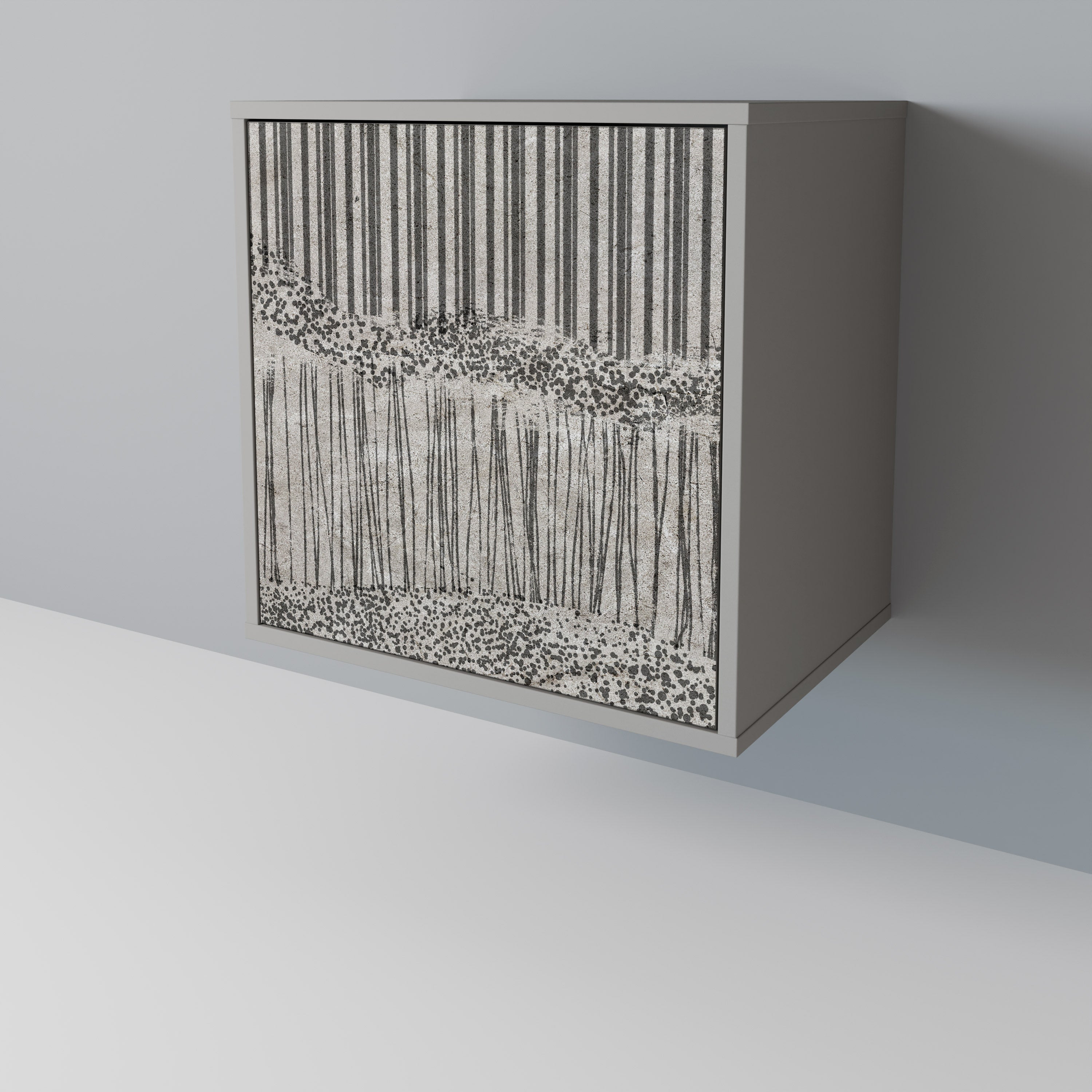 GRAIN LINES Komoda 1-drzwiowa korpus Szary