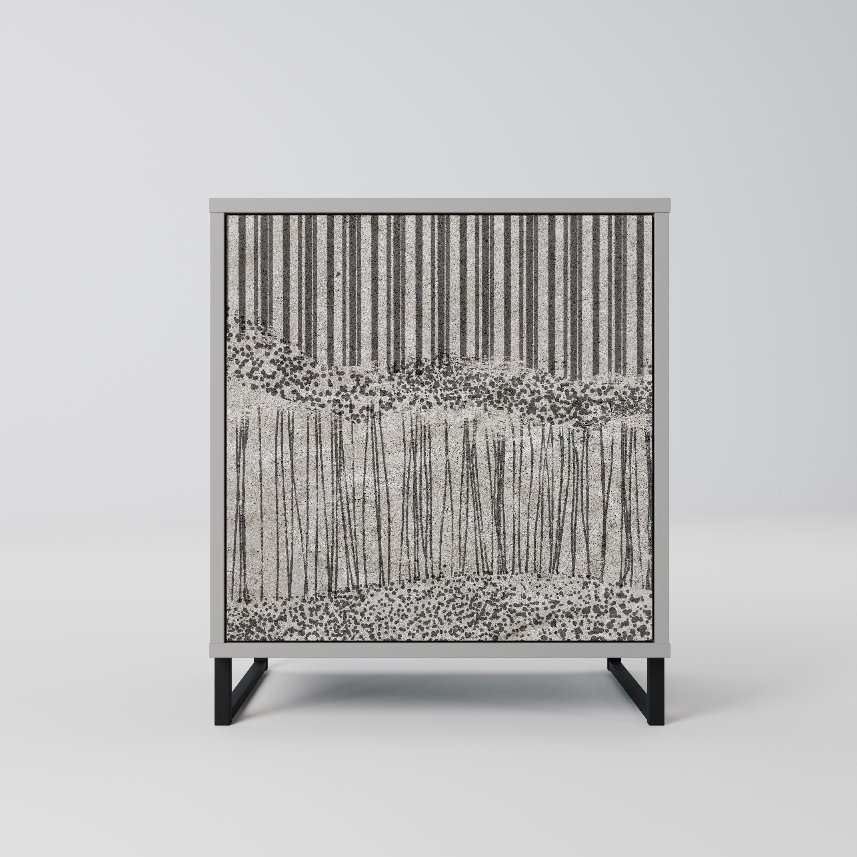 GRAIN LINES Komoda 1-drzwiowa korpus Szary