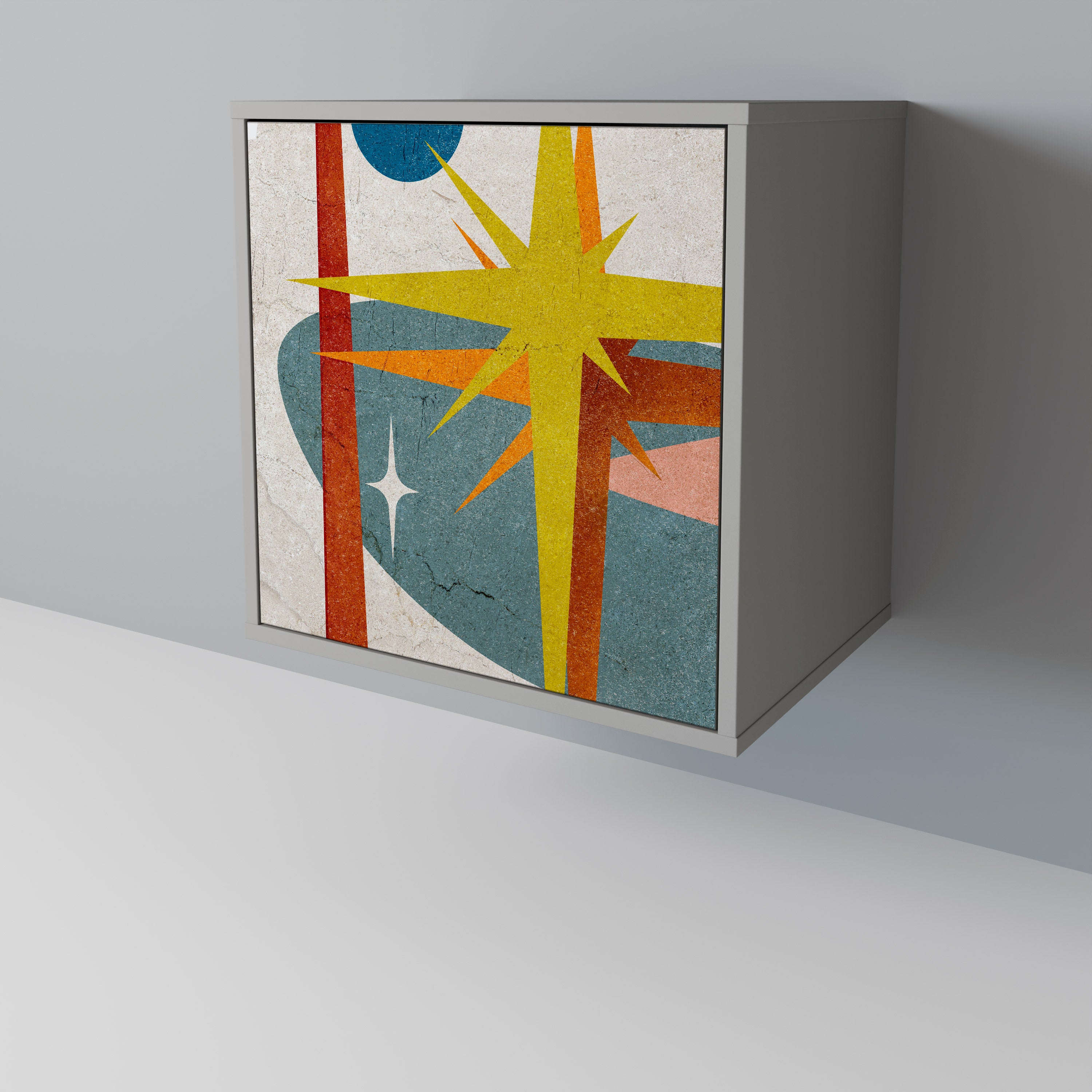 INTERSTELLAR VIBES Komoda 1-drzwiowa korpus Szary