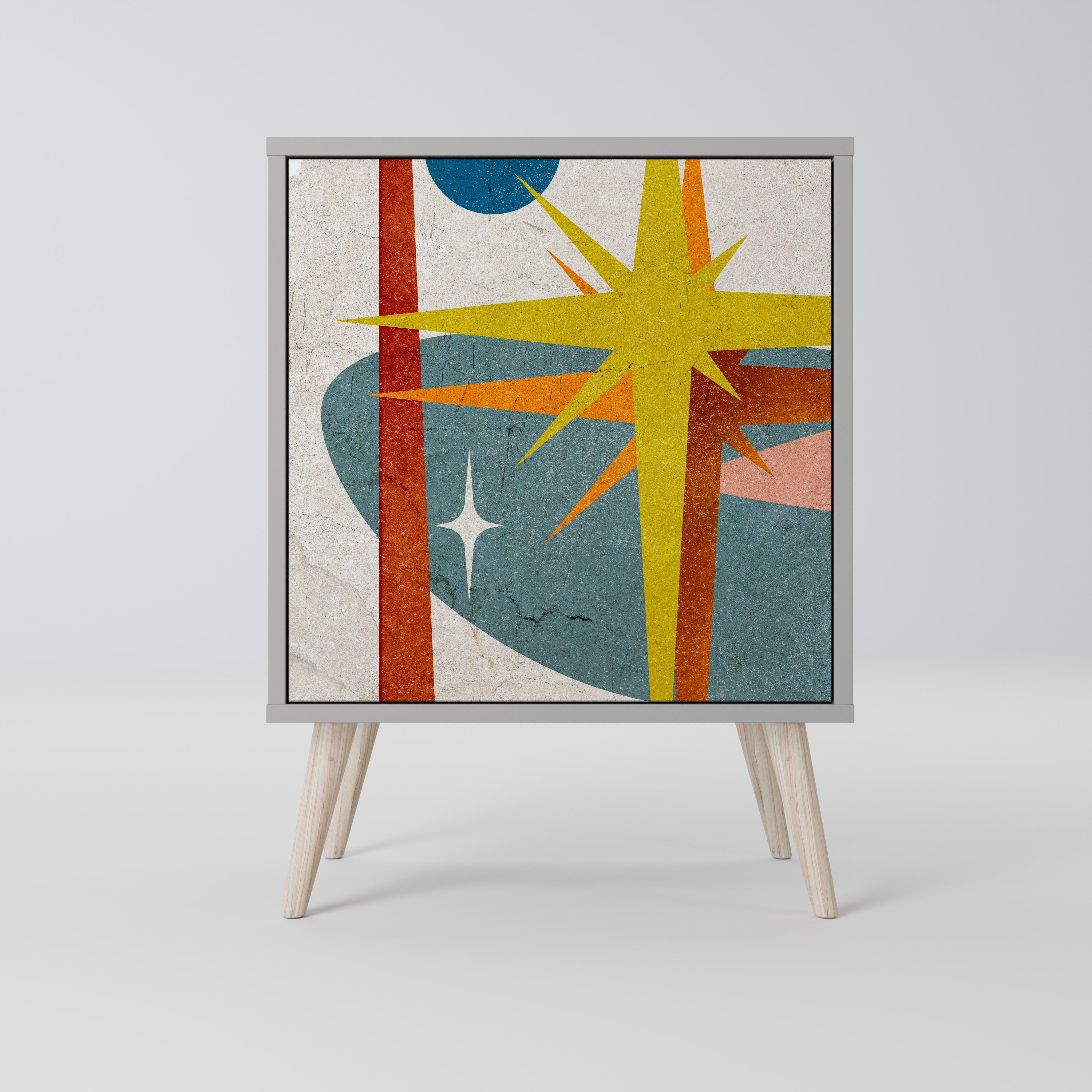 INTERSTELLAR VIBES Komoda 1-drzwiowa korpus Szary