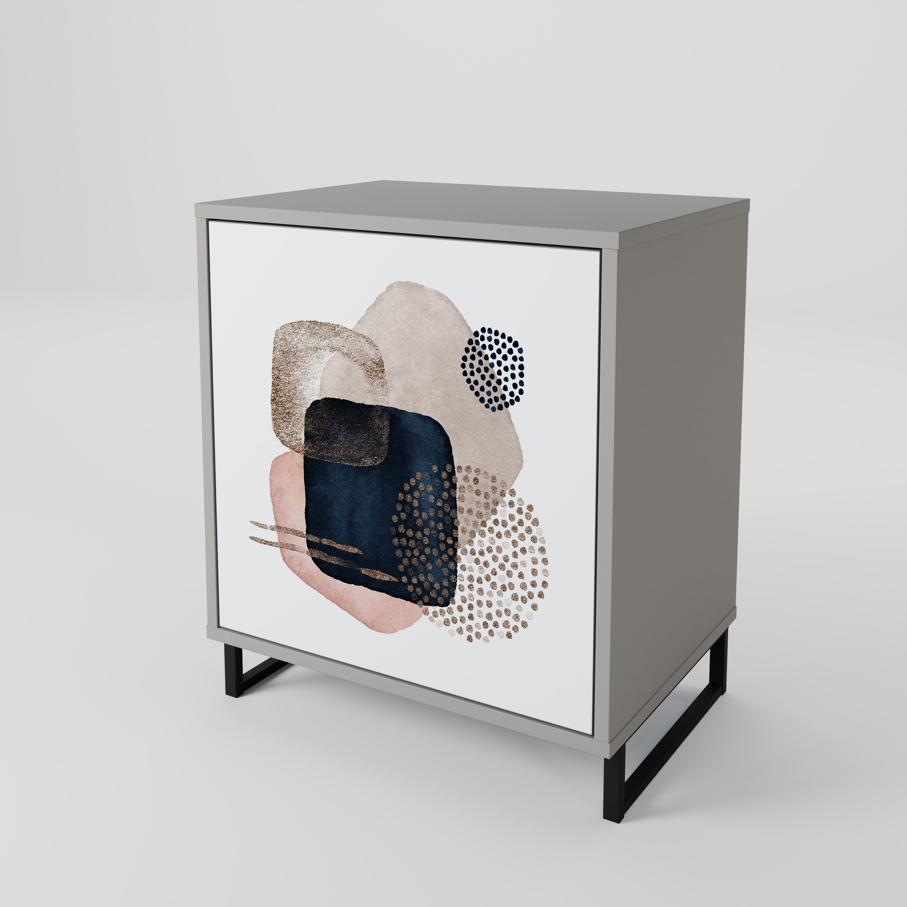 COLORFUL SHAPES Komoda 1-drzwiowa korpus Szary