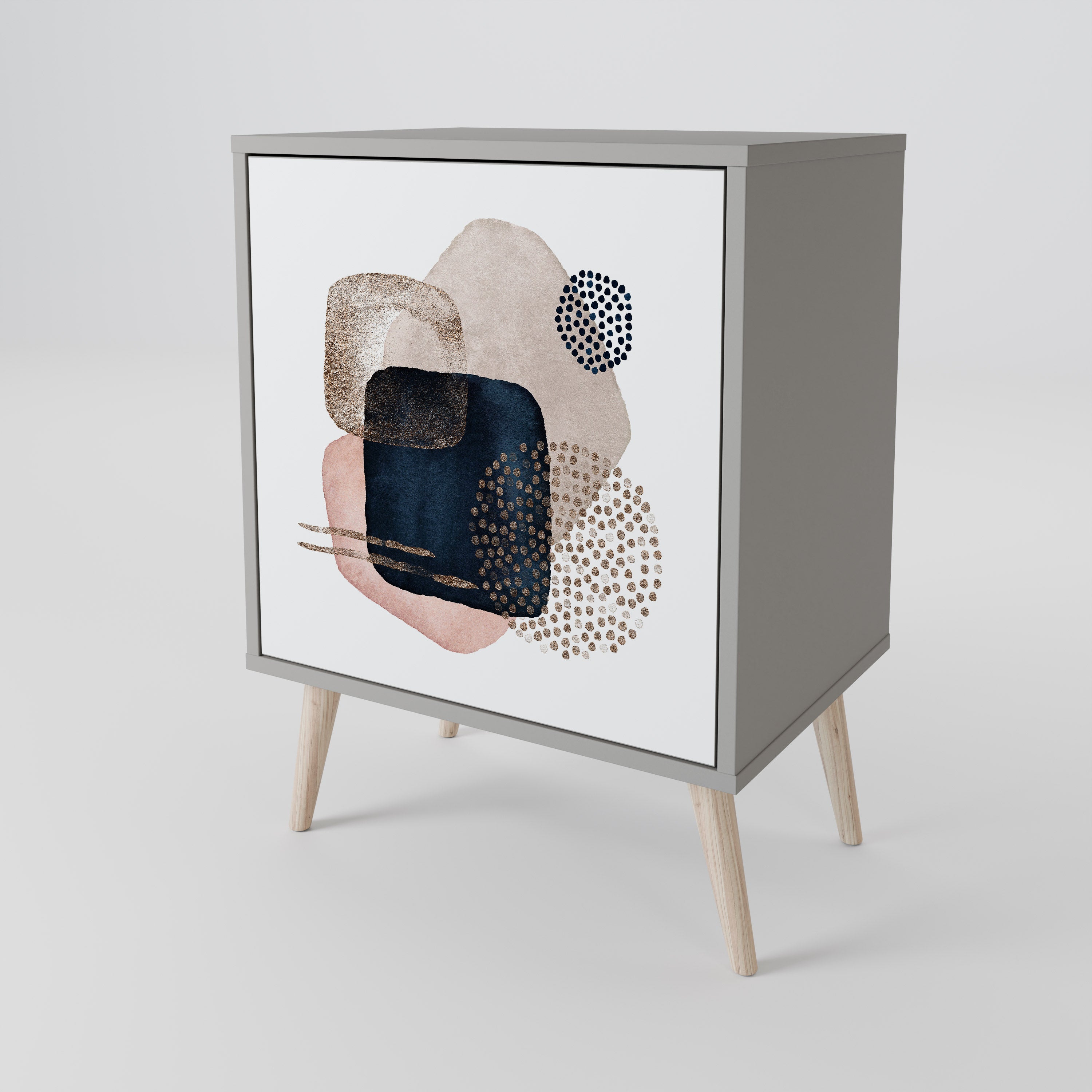 COLORFUL SHAPES Komoda 1-drzwiowa korpus Szary