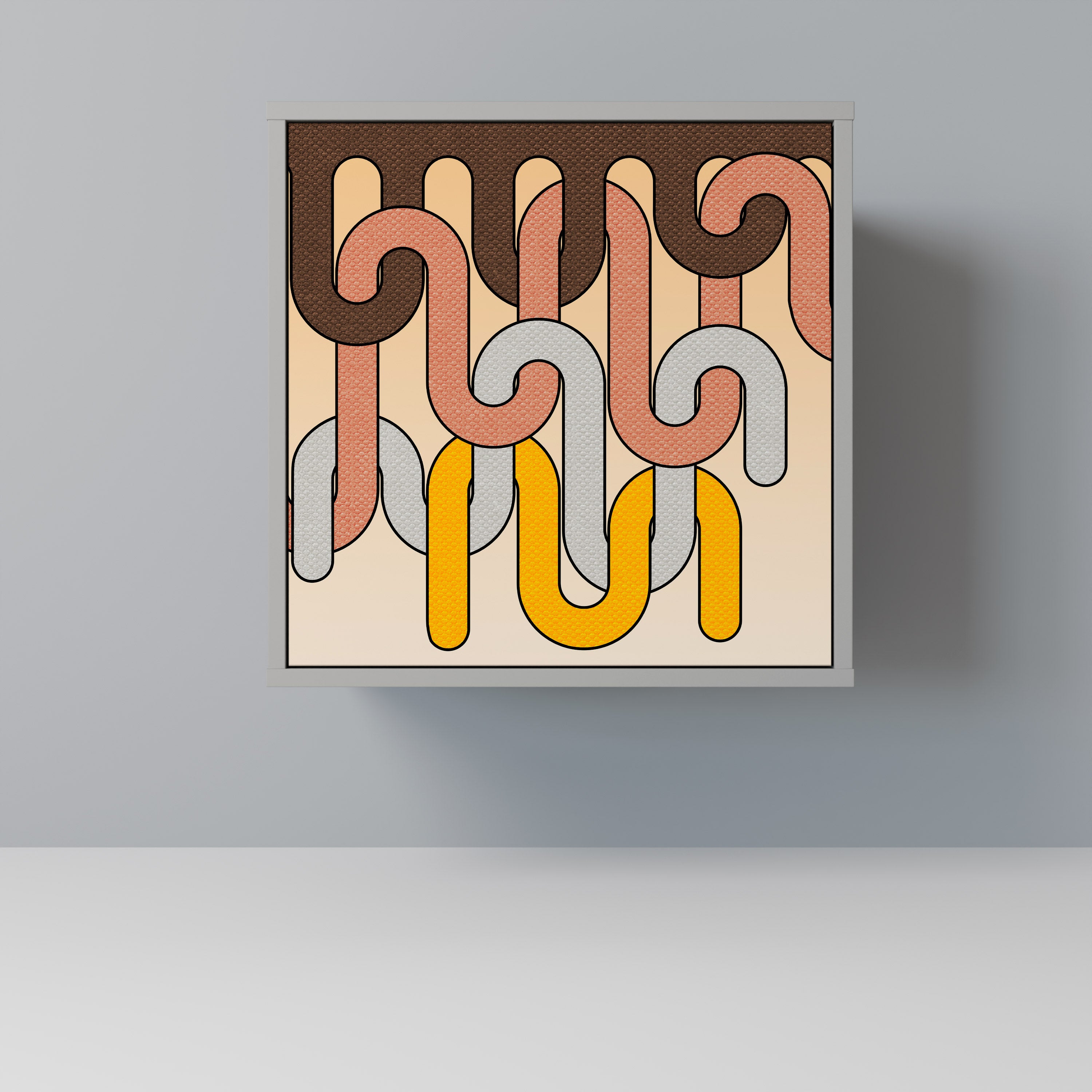 COLORFUL STRINGS Komoda 1-drzwiowa korpus Szary