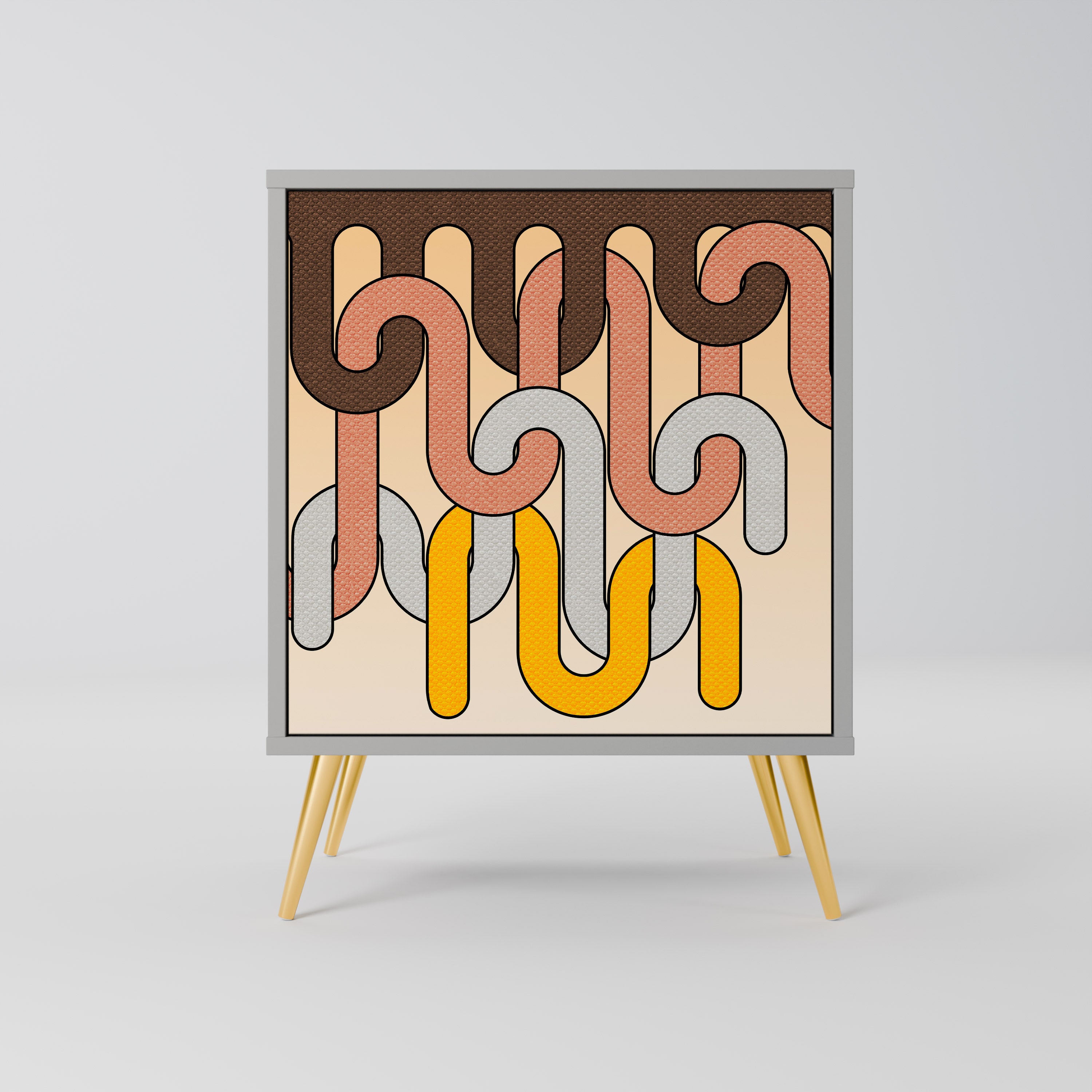 COLORFUL STRINGS Komoda 1-drzwiowa korpus Szary