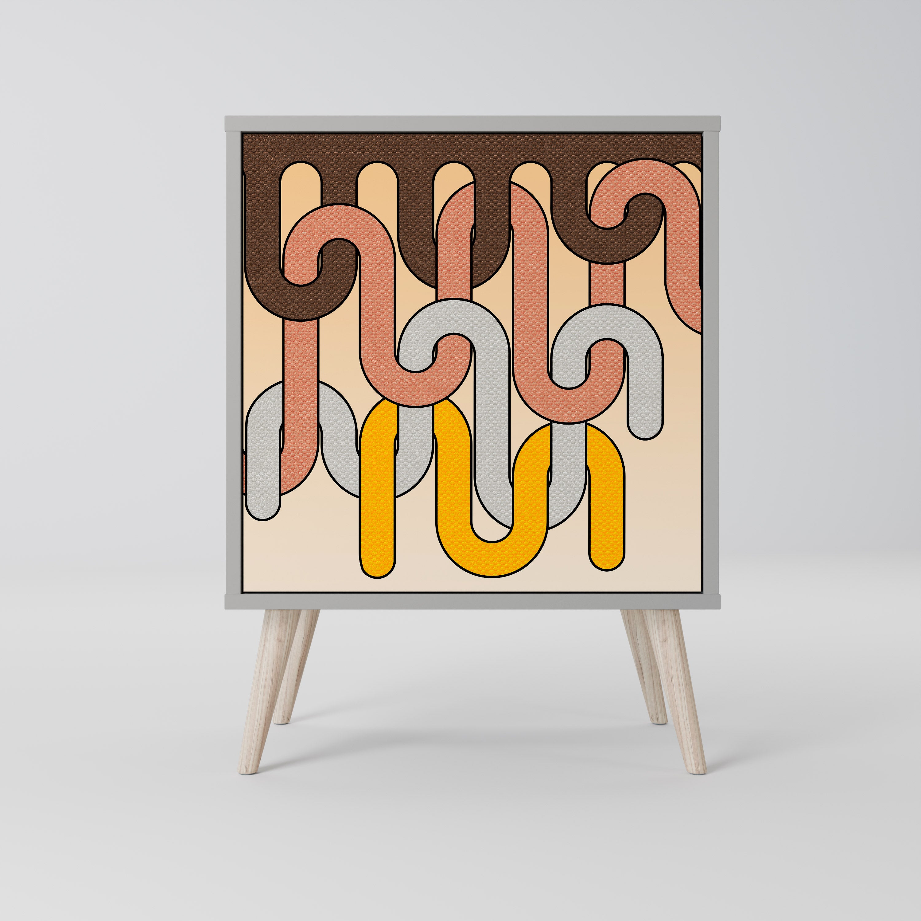 COLORFUL STRINGS Komoda 1-drzwiowa korpus Szary