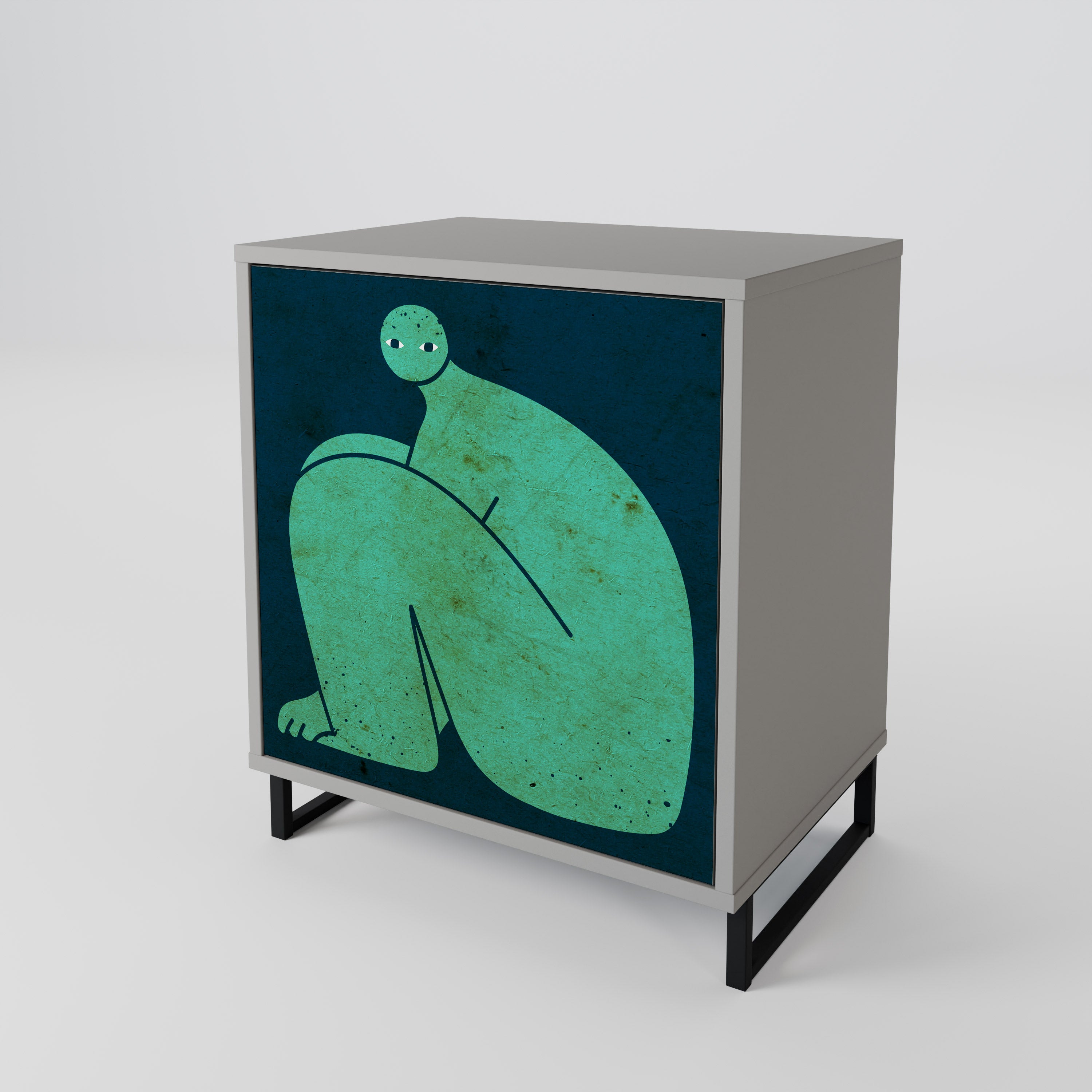 TOGETHER BUT SEPARATELY Komoda 1-drzwiowa korpus Szary