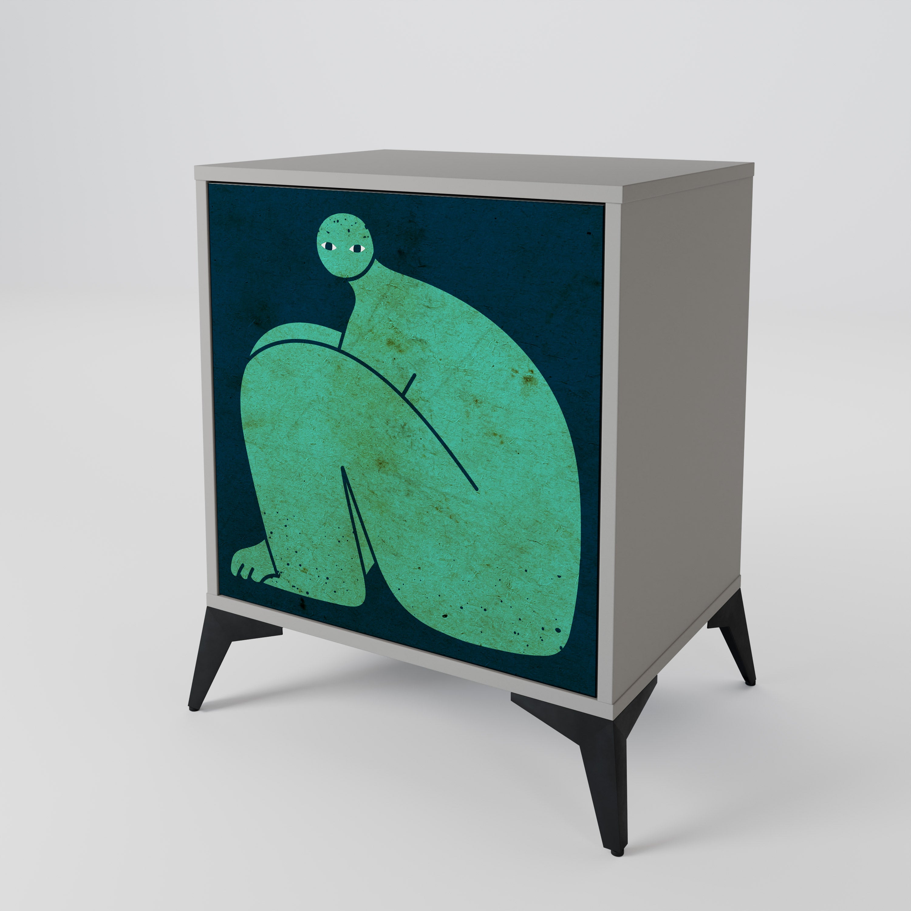 TOGETHER BUT SEPARATELY Komoda 1-drzwiowa korpus Szary