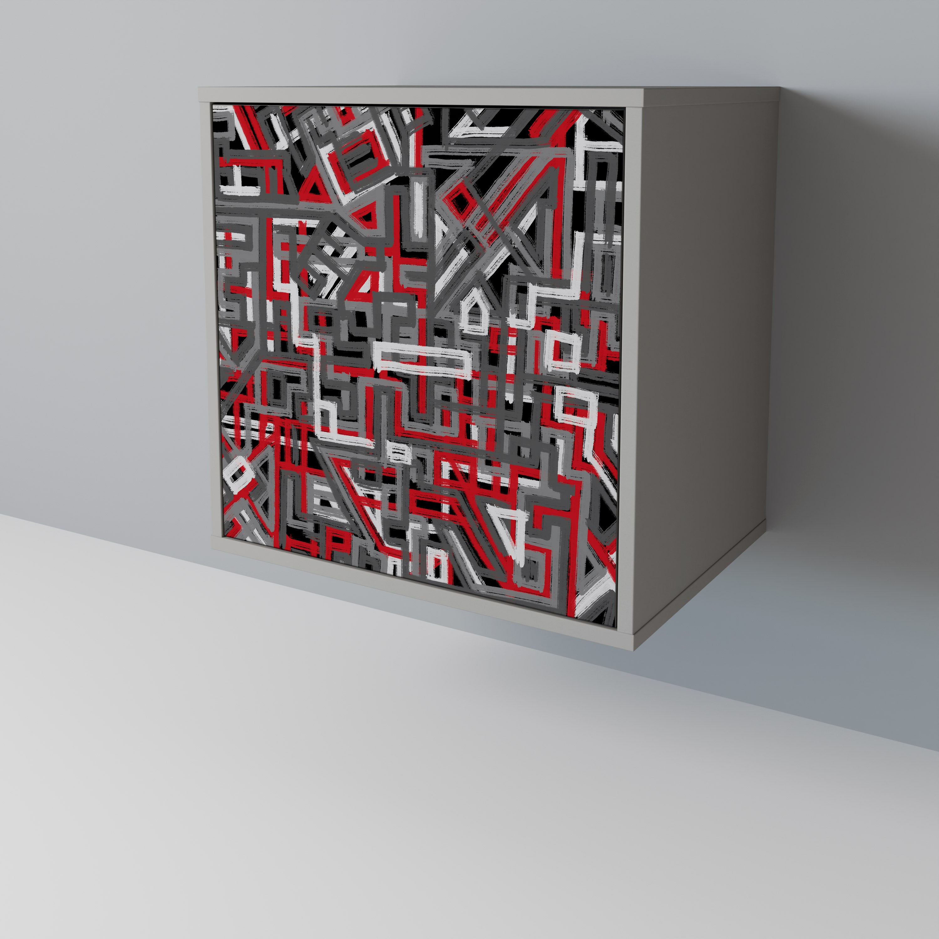 BROKEN LINES Komoda 1-drzwiowa korpus Szary