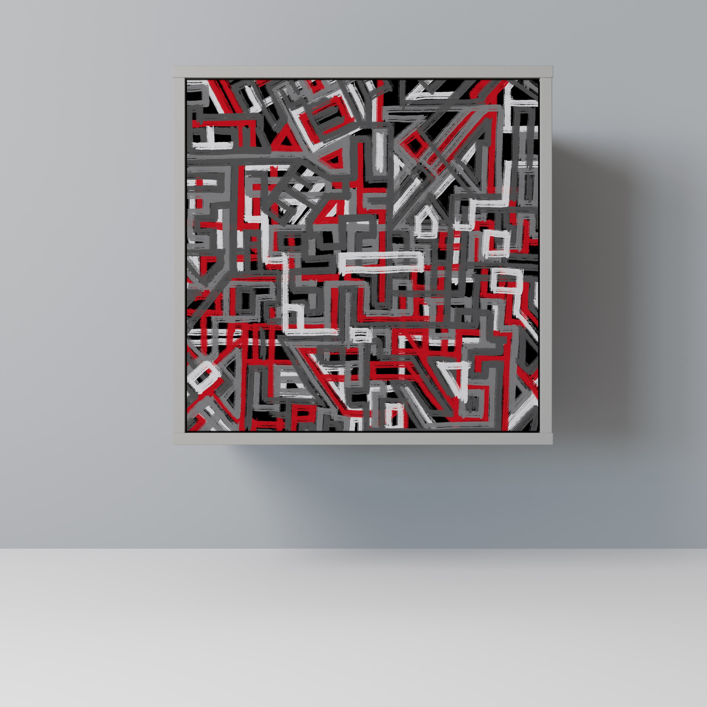 BROKEN LINES Komoda 1-drzwiowa korpus Szary