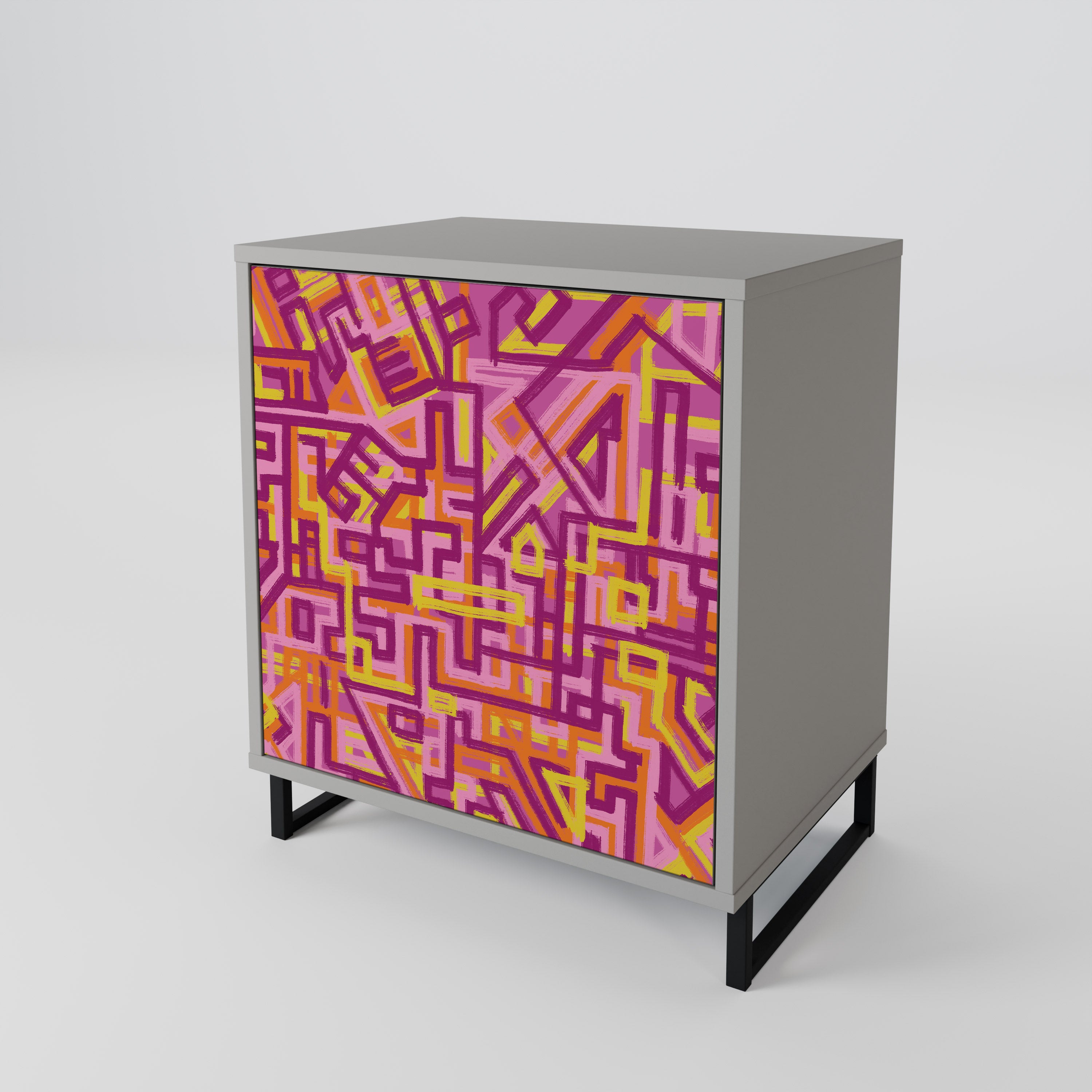 LOVELY MEMORIES Komoda 1-drzwiowa korpus Szary