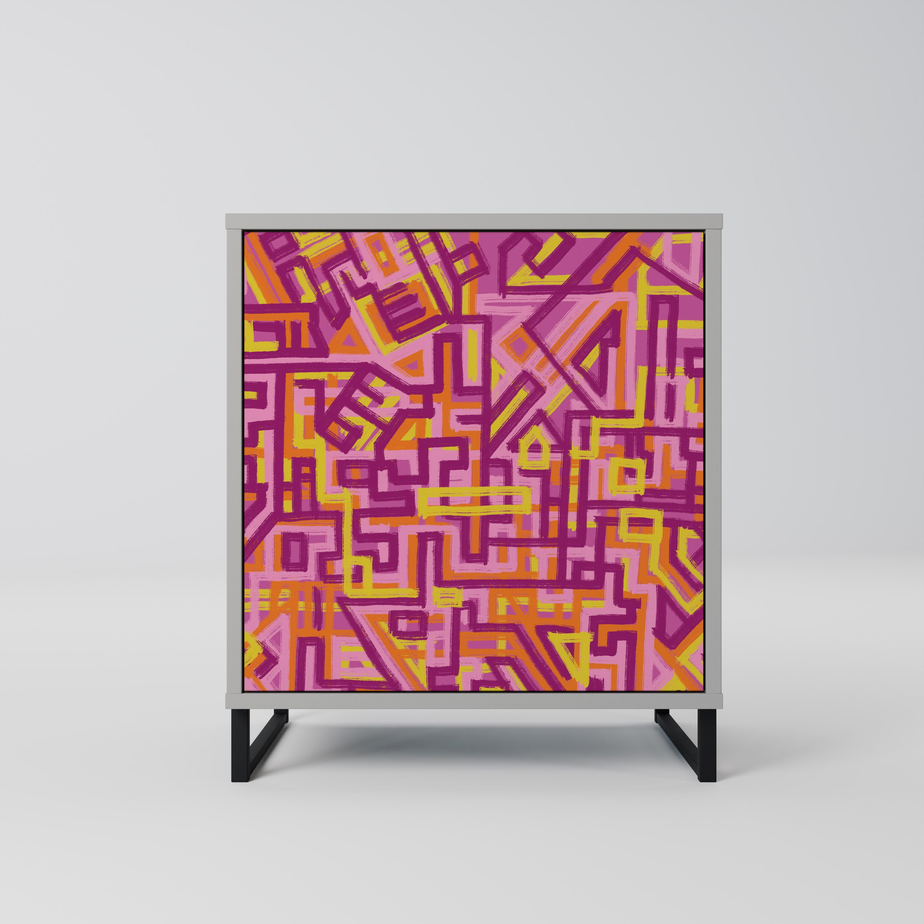 LOVELY MEMORIES Komoda 1-drzwiowa korpus Szary