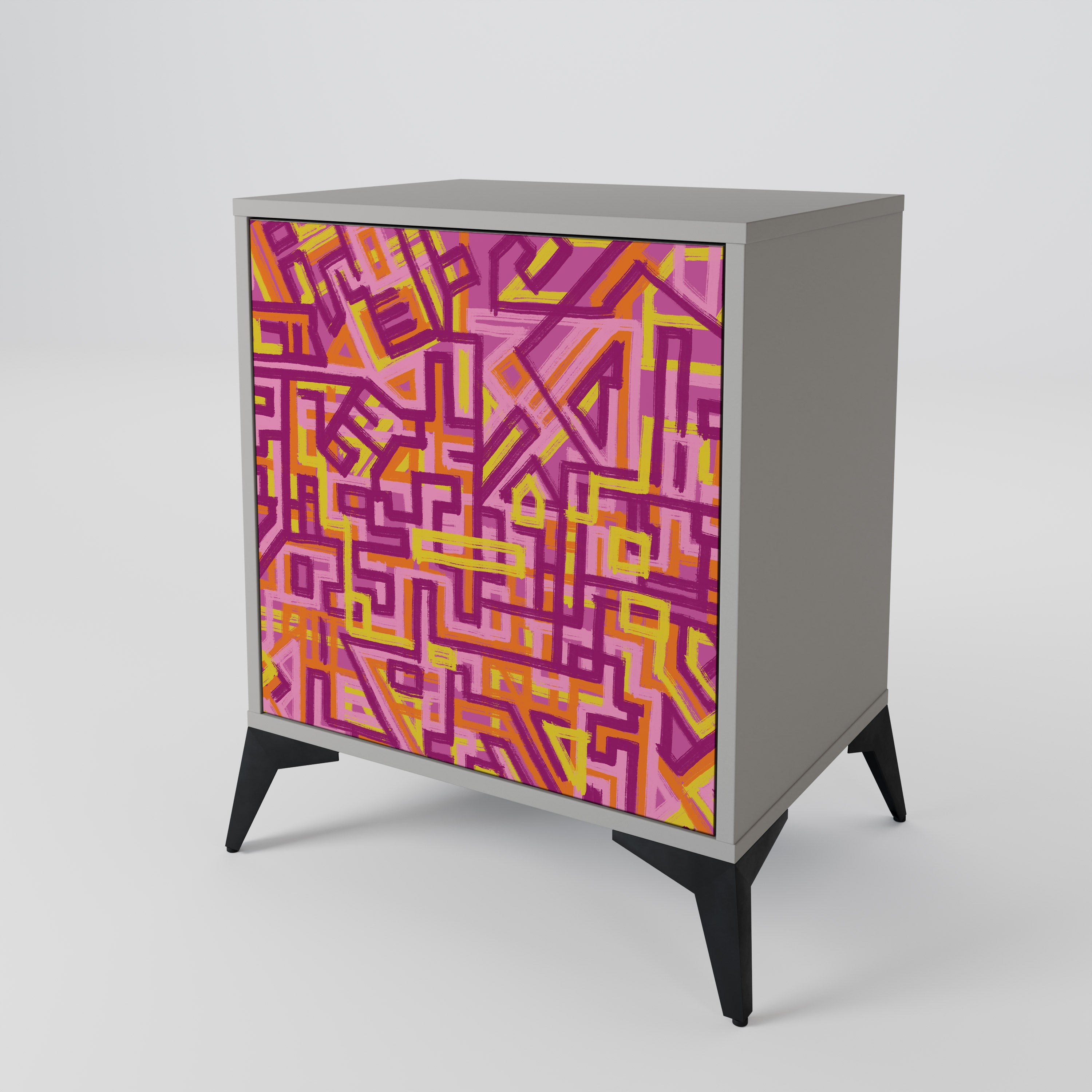 LOVELY MEMORIES Komoda 1-drzwiowa korpus Szary