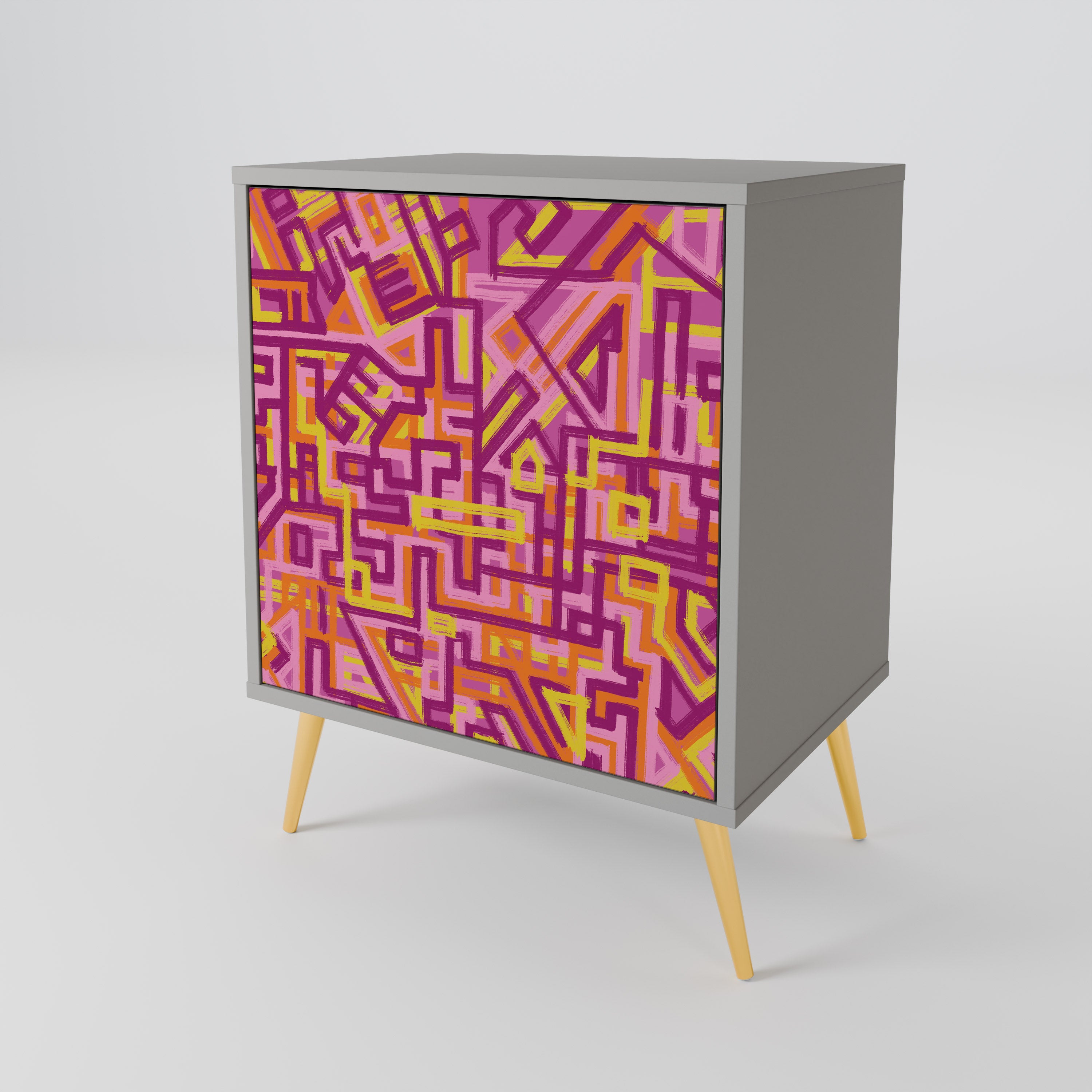 LOVELY MEMORIES Komoda 1-drzwiowa korpus Szary