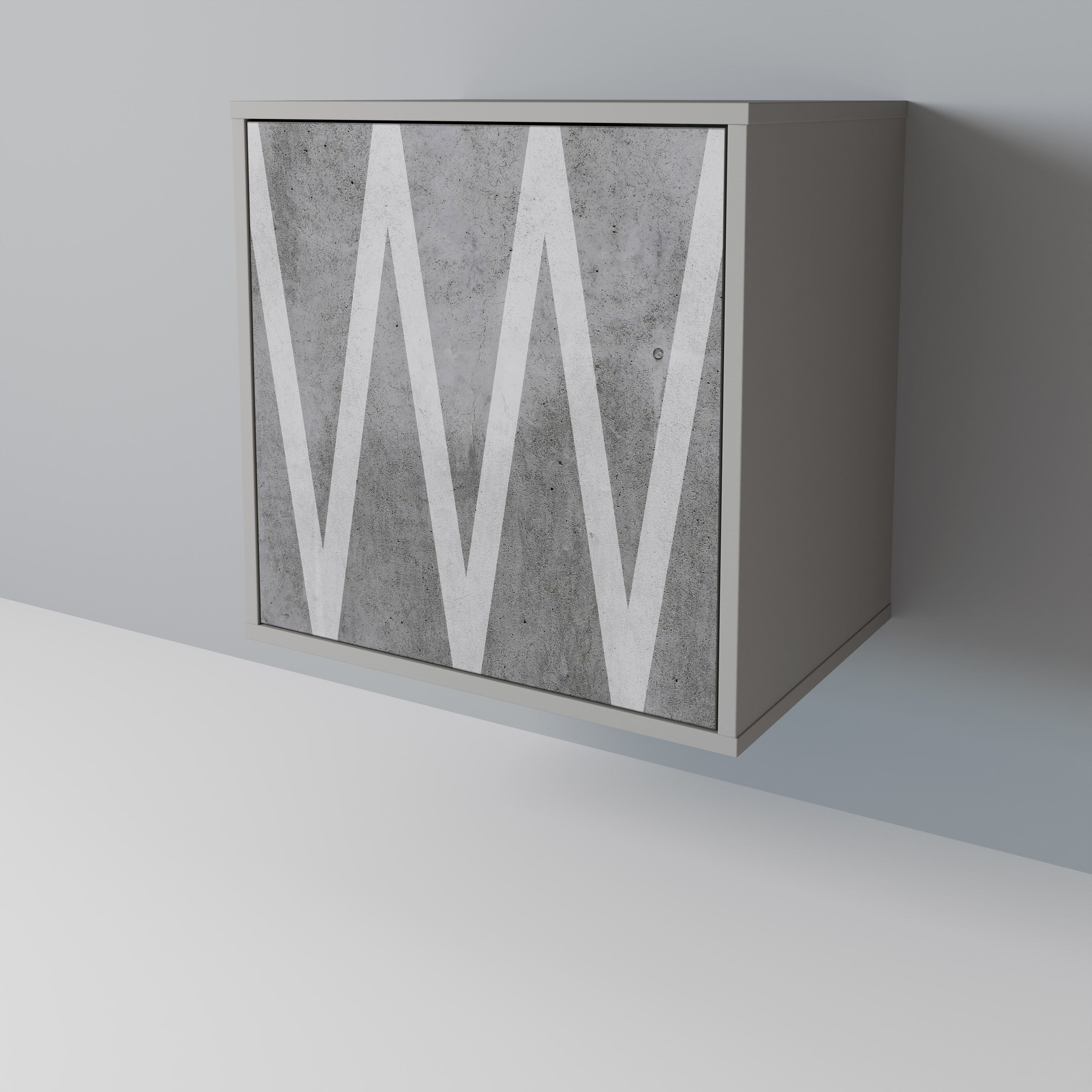 SOLID ZIG ZAG Komoda 1-drzwiowa korpus Szary