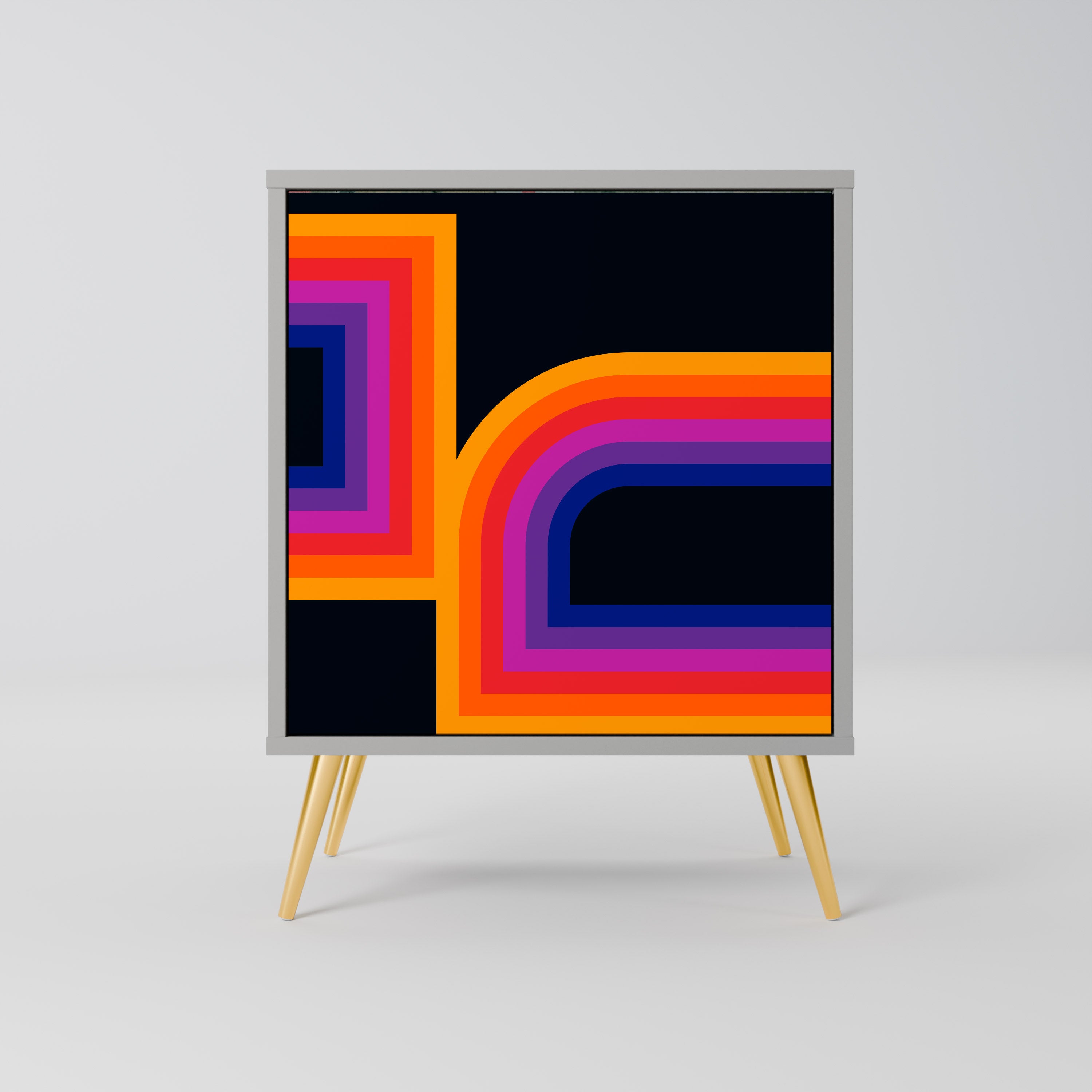 BLINDED BY THE LIGHTS Komoda 1-drzwiowa korpus Szary