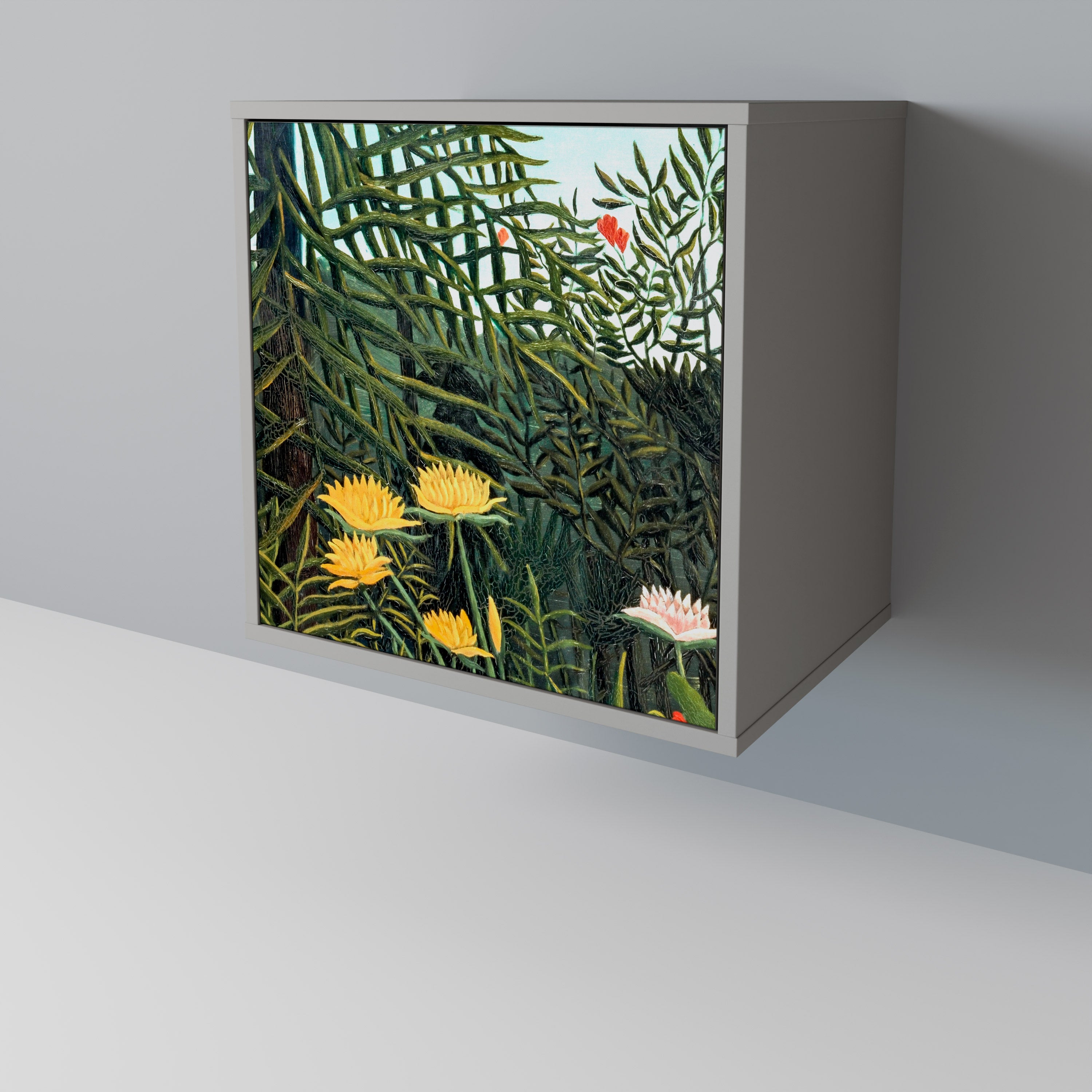 VIRGIN FOREST WITH SUNSET Komoda 1-drzwiowa korpus Szary