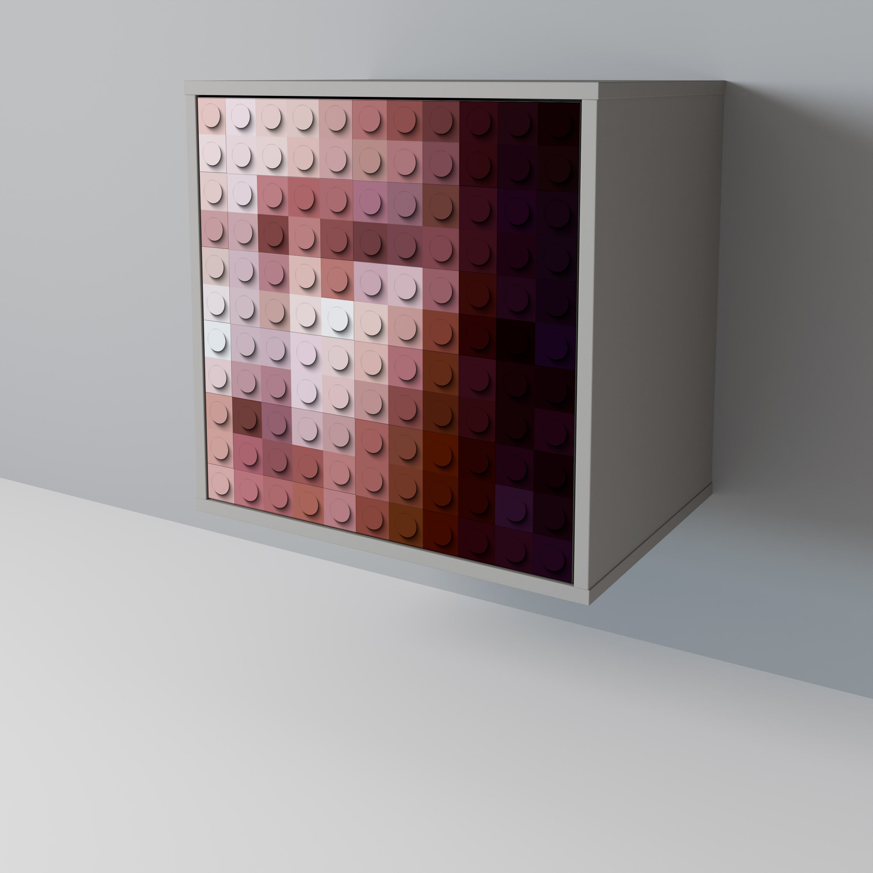 CONSTRUCTIVE ART Komoda 1-drzwiowa korpus Szary