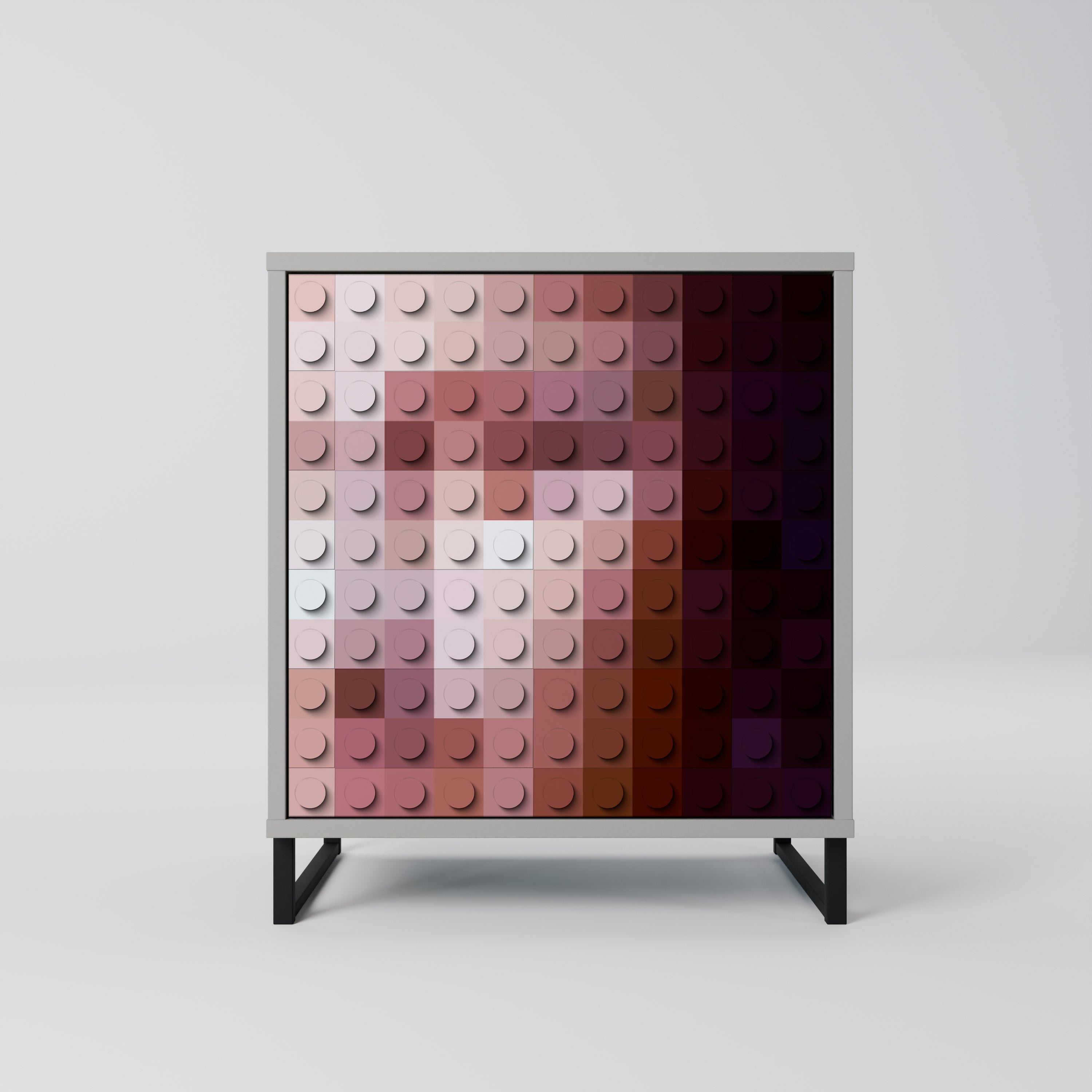 CONSTRUCTIVE ART Komoda 1-drzwiowa korpus Szary