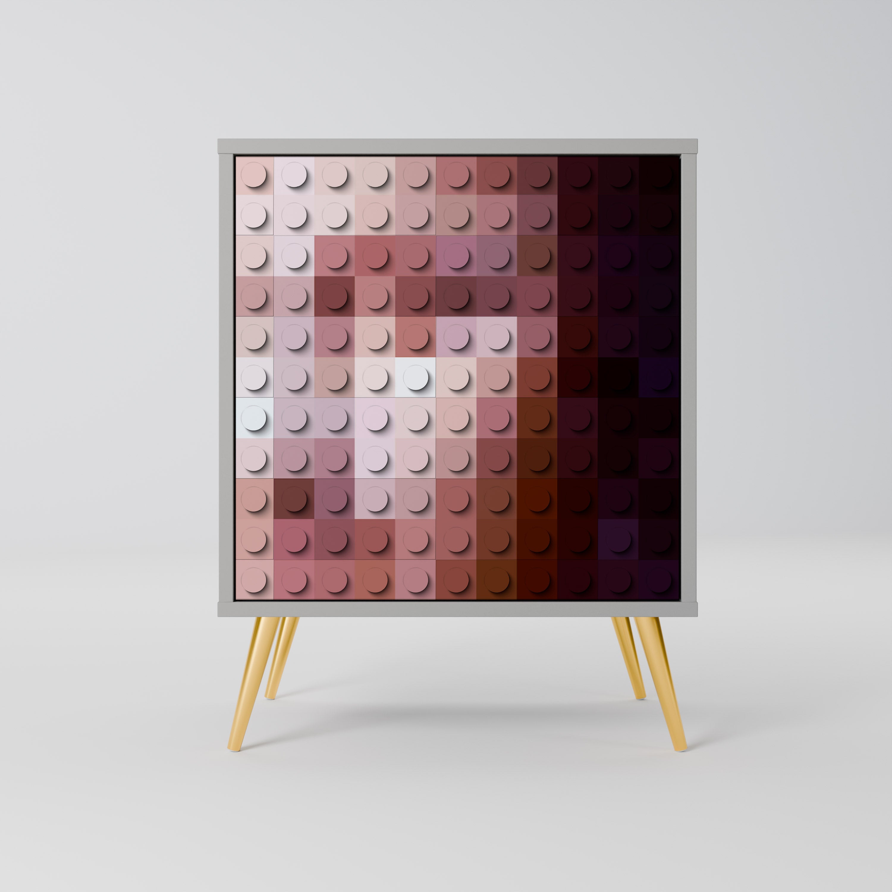 CONSTRUCTIVE ART Komoda 1-drzwiowa korpus Szary