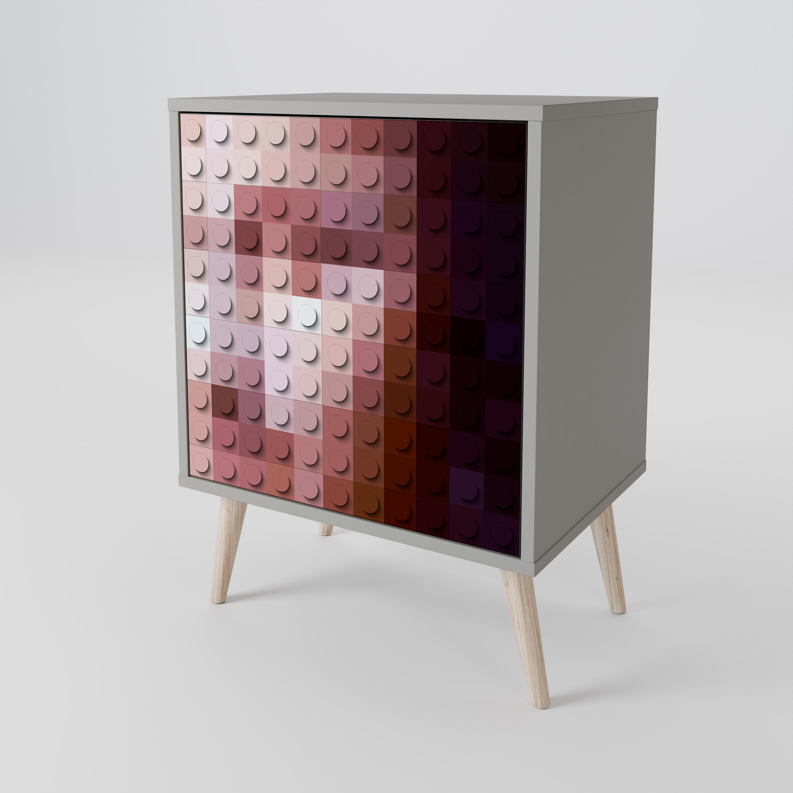 CONSTRUCTIVE ART Komoda 1-drzwiowa korpus Szary