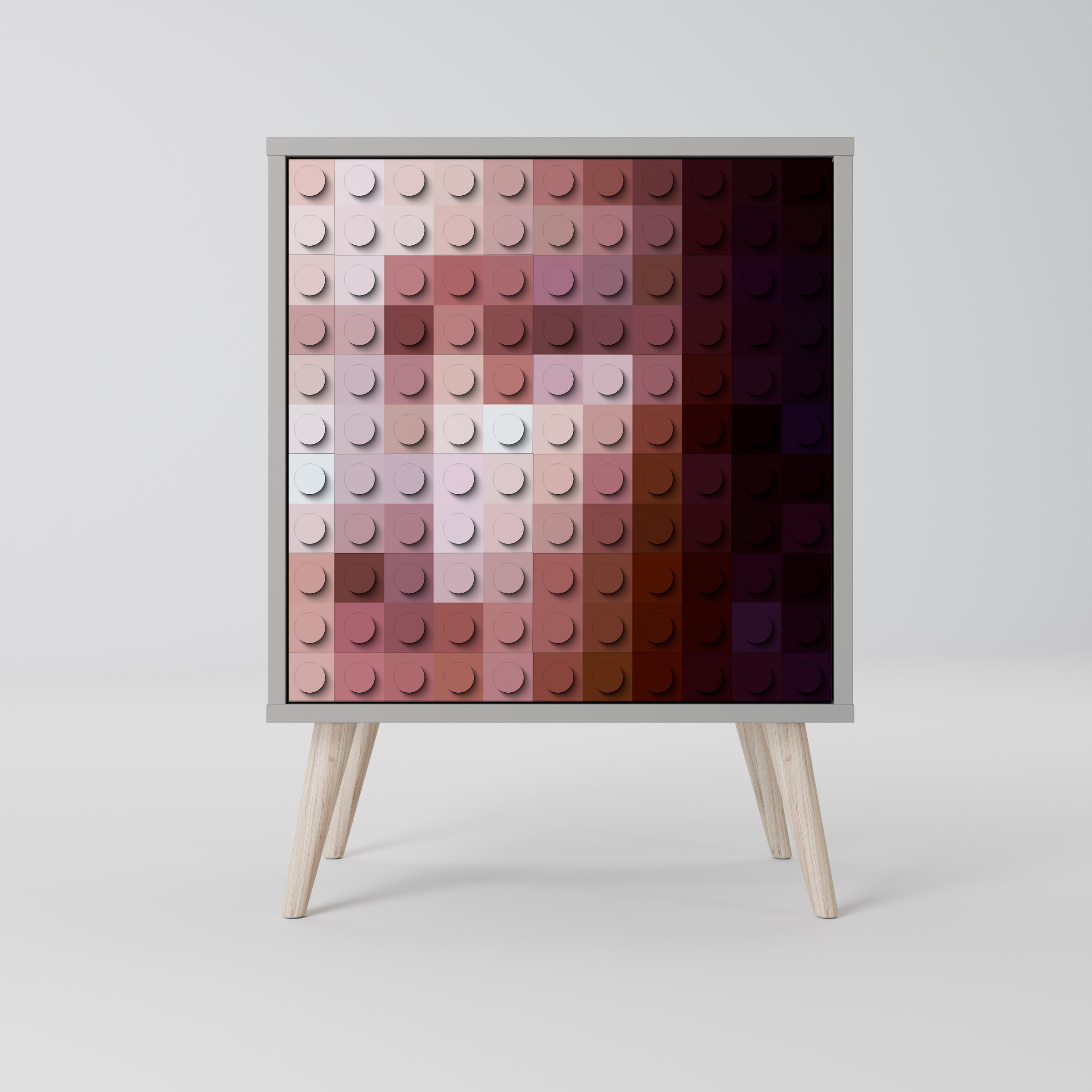 CONSTRUCTIVE ART Komoda 1-drzwiowa korpus Szary