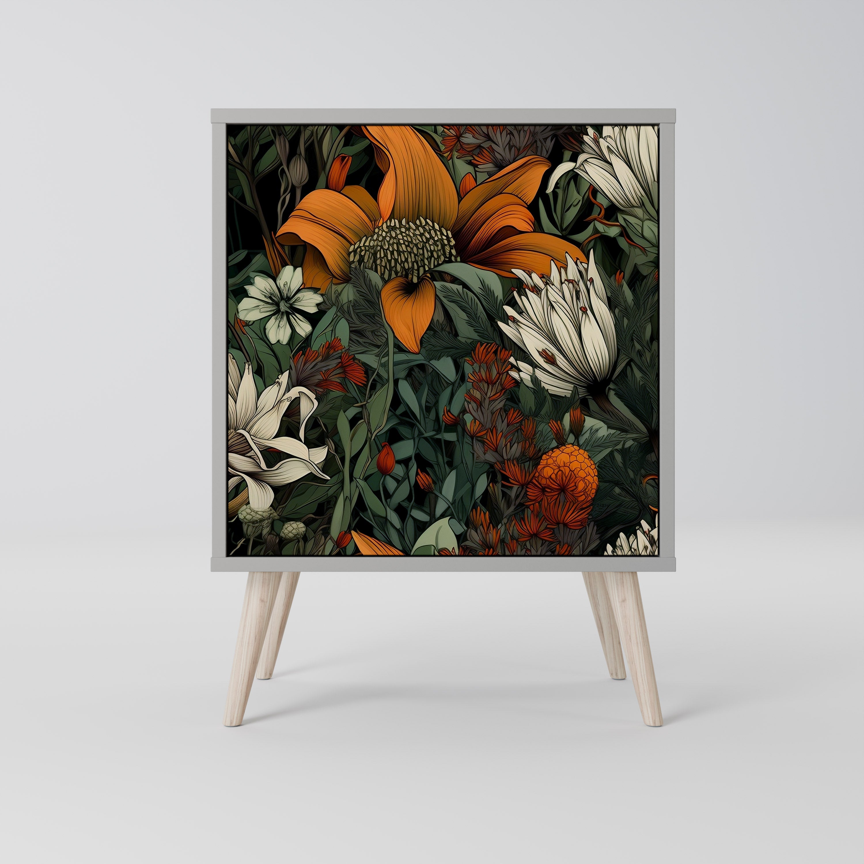 MIDNIGHT SPROUT Komoda 1-drzwiowa korpus Szary