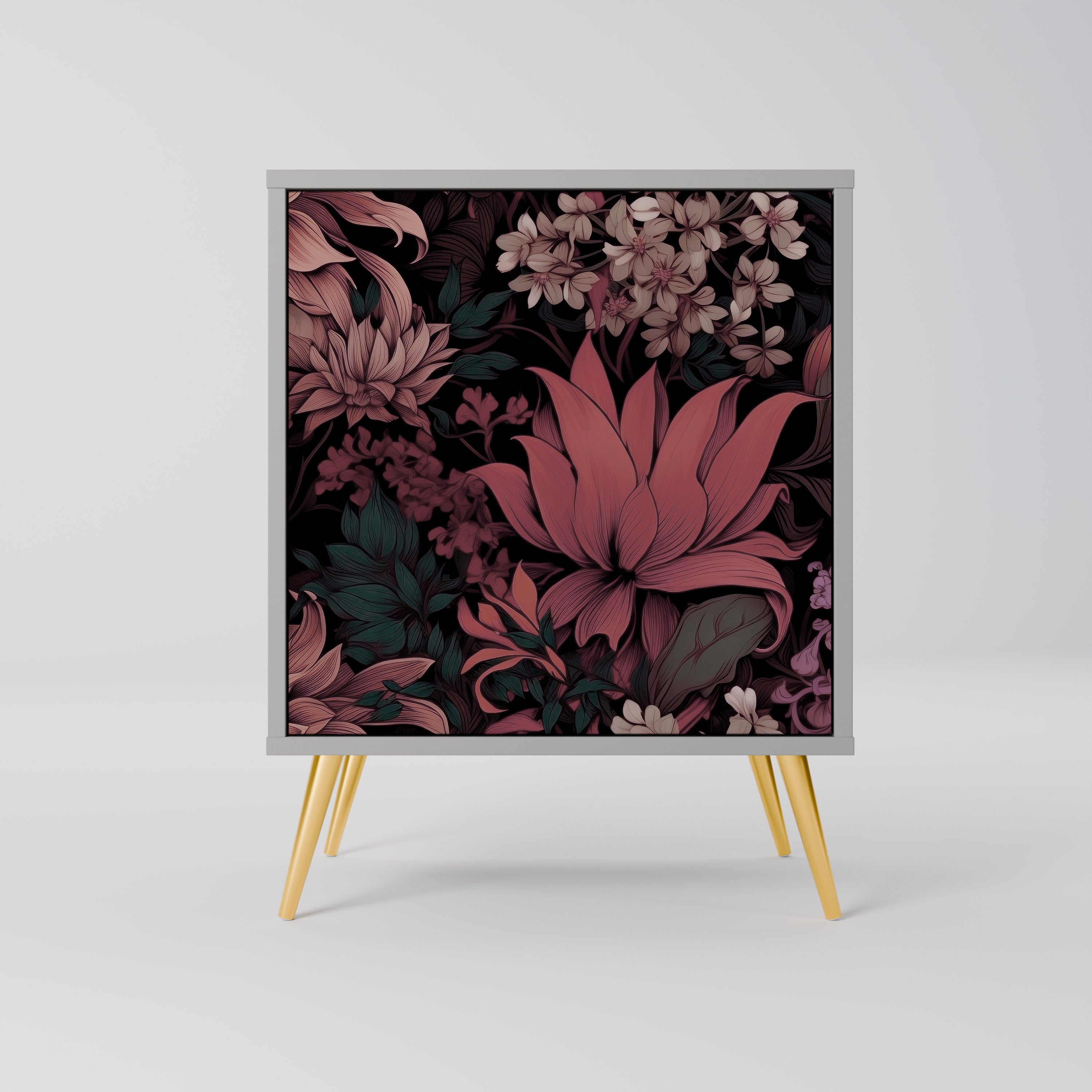 FLORAL WHISPER Komoda 1-drzwiowa korpus Szary