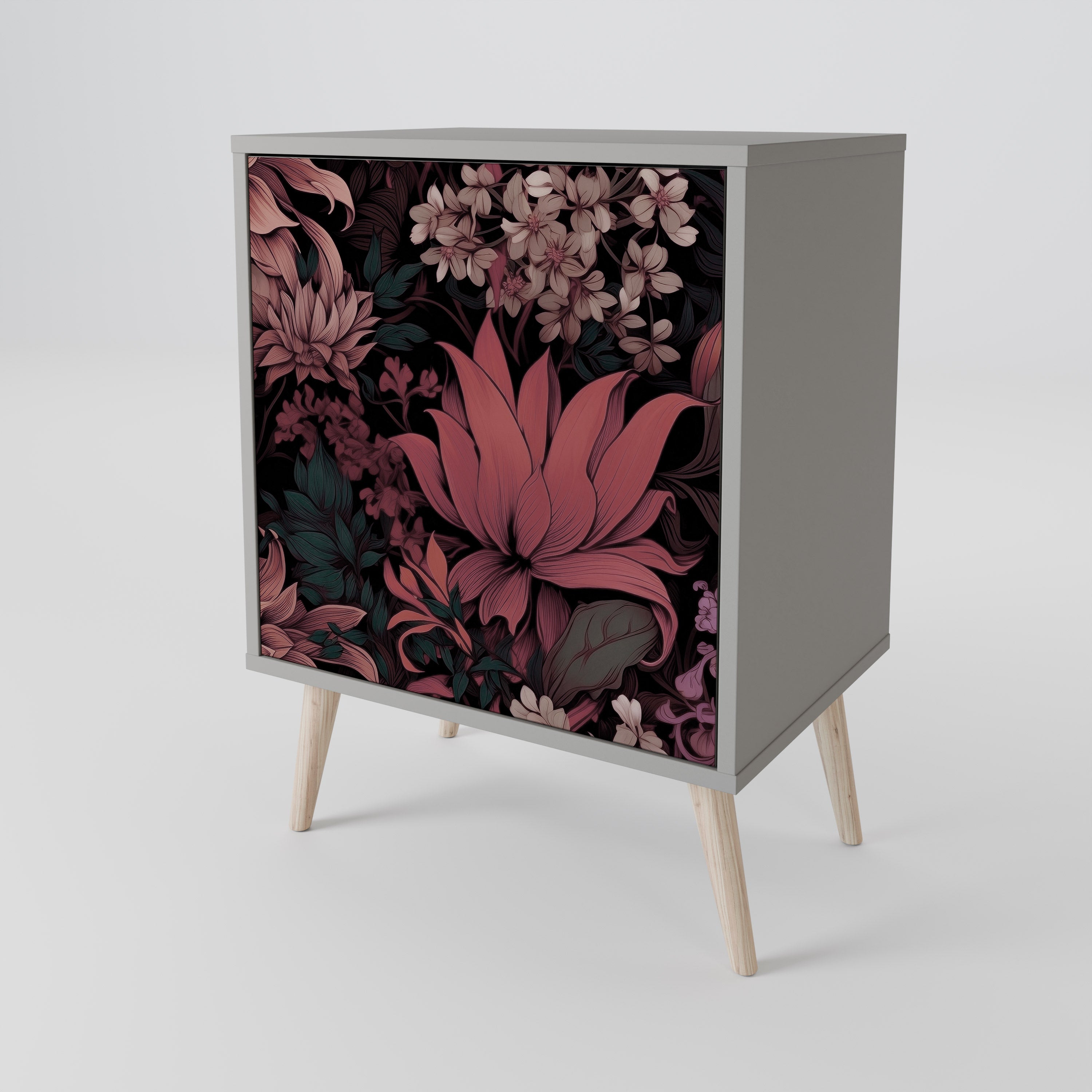 FLORAL WHISPER Komoda 1-drzwiowa korpus Szary