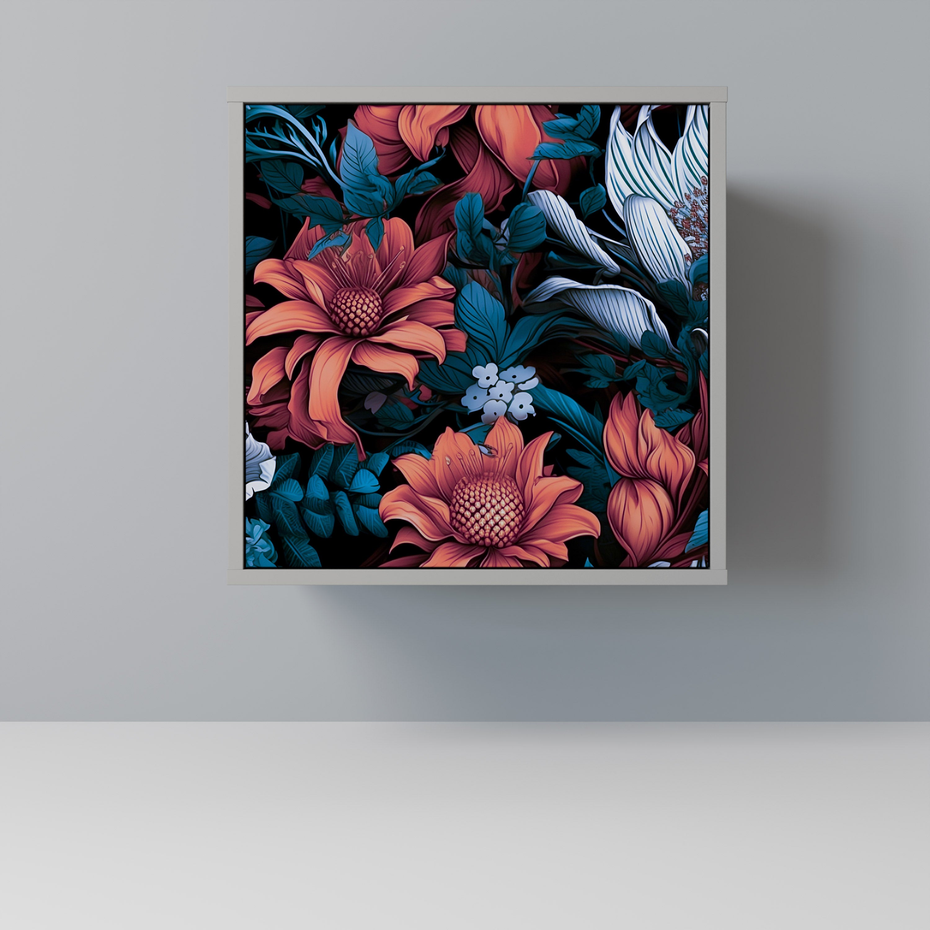 ETHEREAL BLOSSOMS Komoda 1-drzwiowa korpus Szary