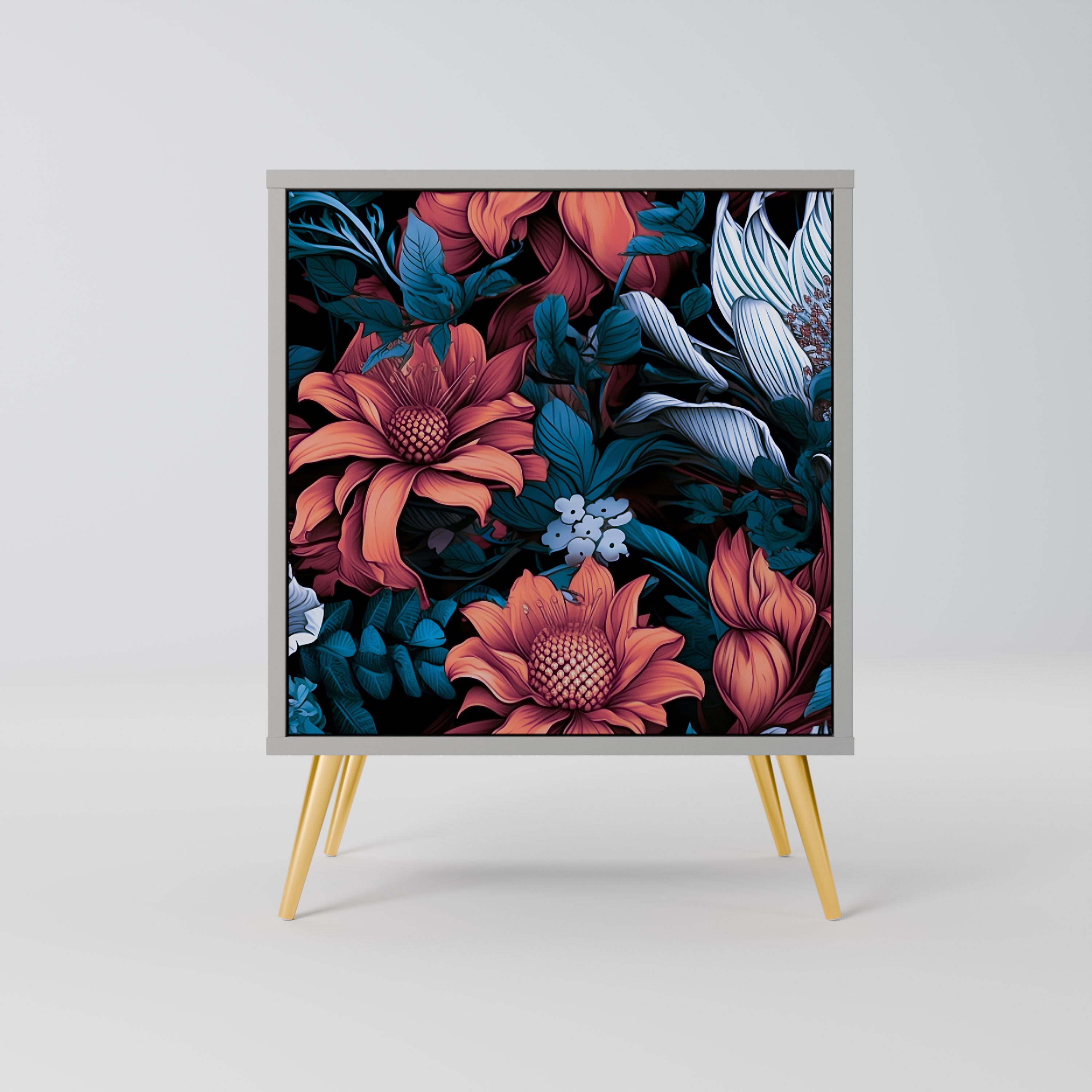 ETHEREAL BLOSSOMS Komoda 1-drzwiowa korpus Szary