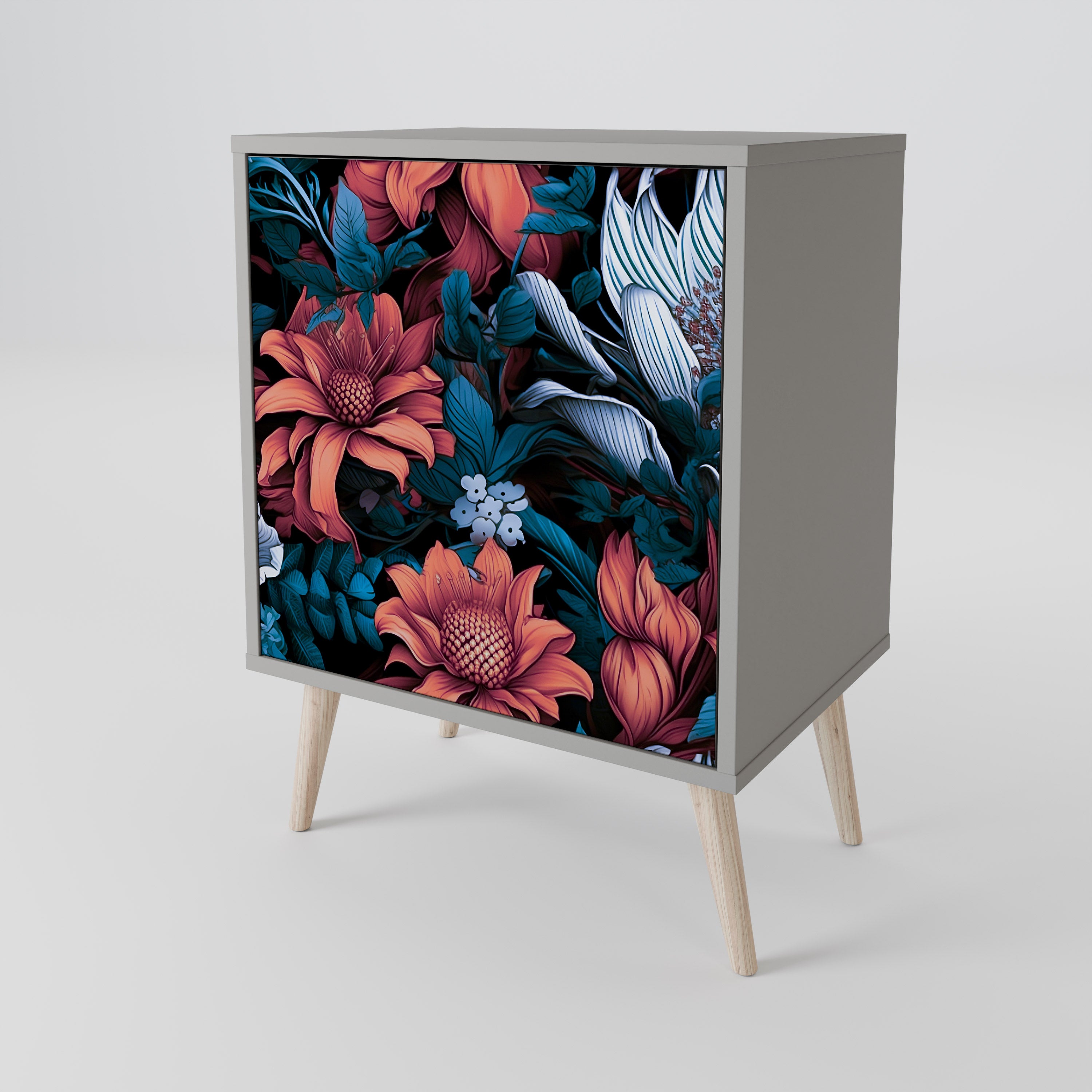 ETHEREAL BLOSSOMS Komoda 1-drzwiowa korpus Szary