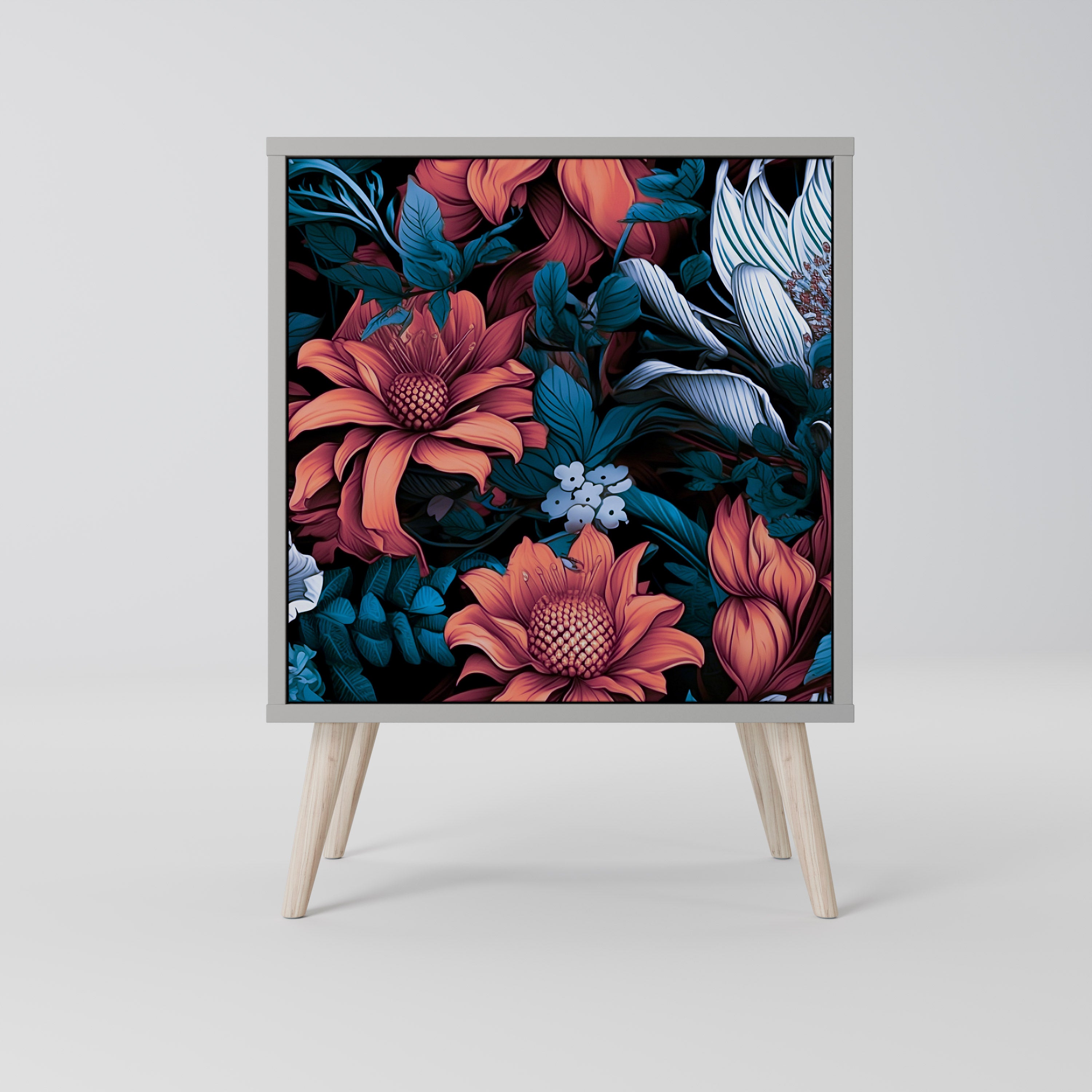 ETHEREAL BLOSSOMS Komoda 1-drzwiowa korpus Szary