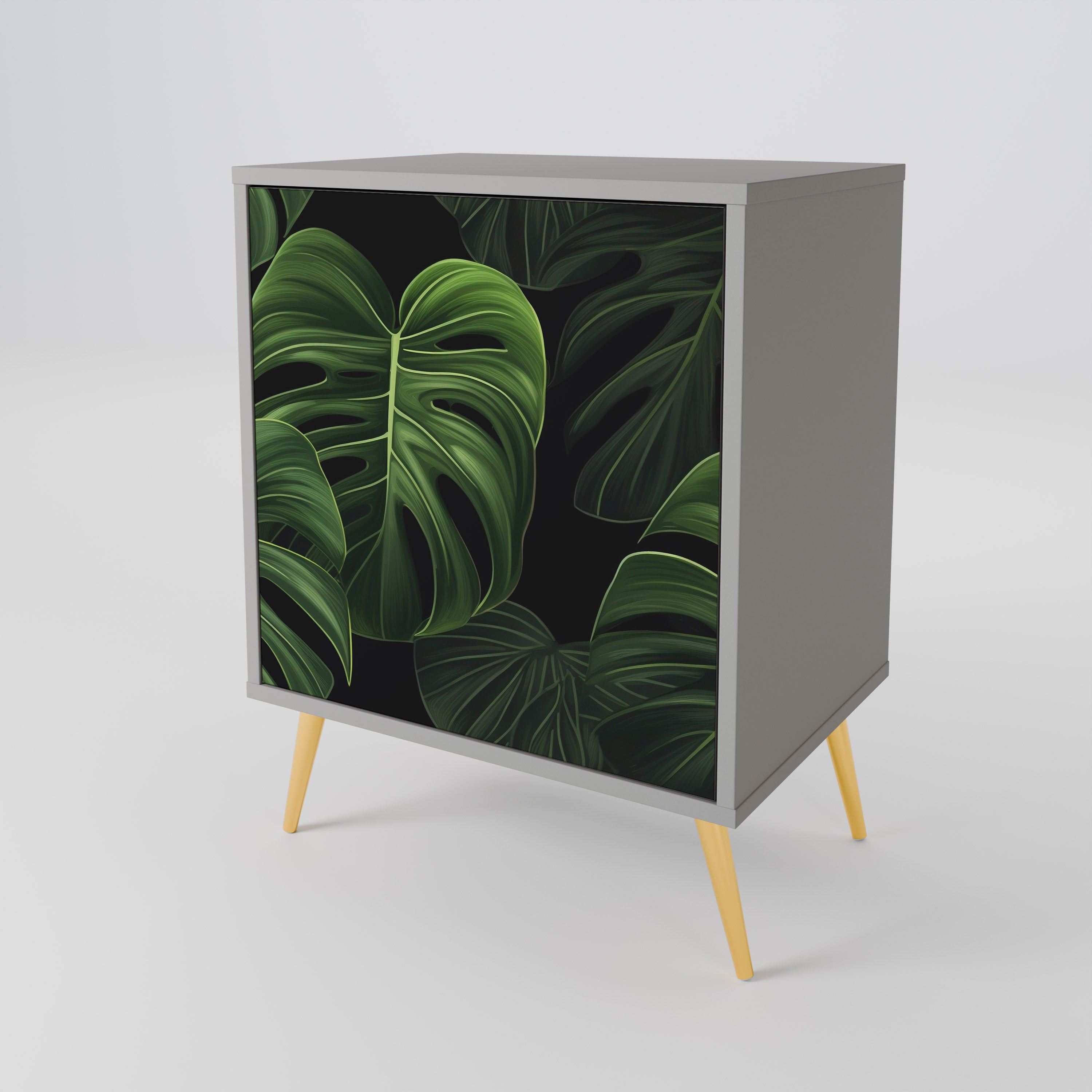 INFINITE MONSTERA Komoda 1-drzwiowa korpus Szary