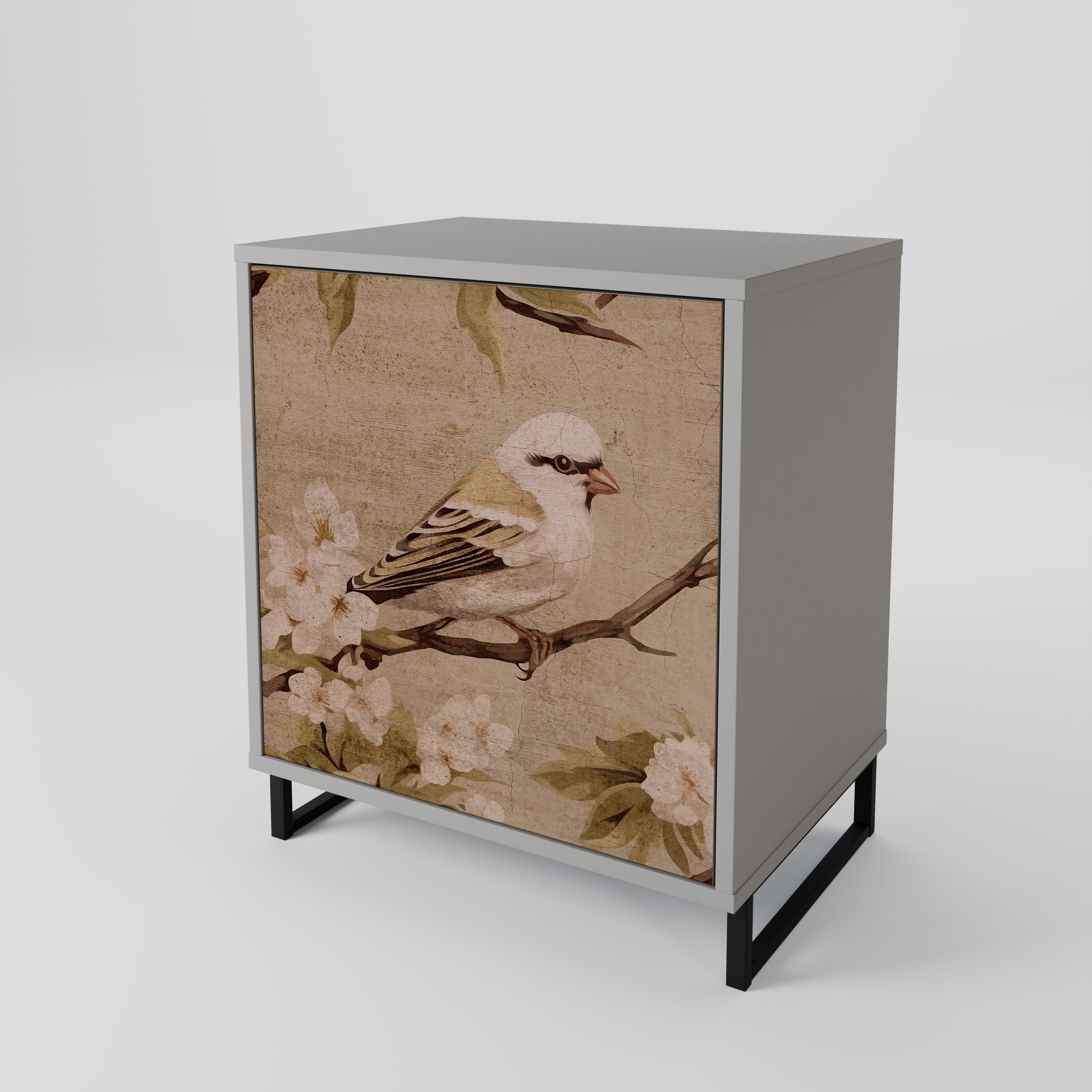 PETAL DISTINGUISH Komoda 1-drzwiowa korpus Szary