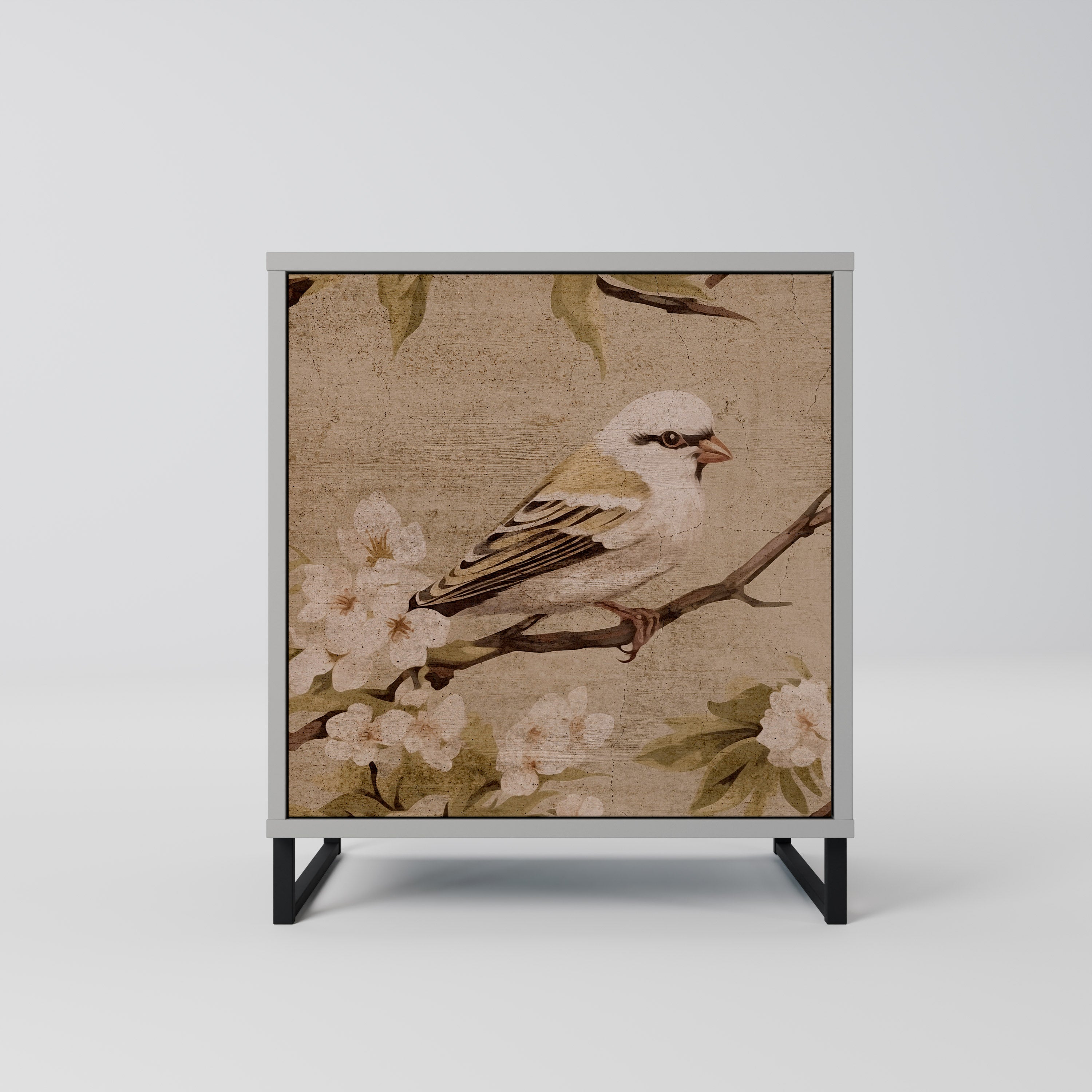 PETAL DISTINGUISH Komoda 1-drzwiowa korpus Szary