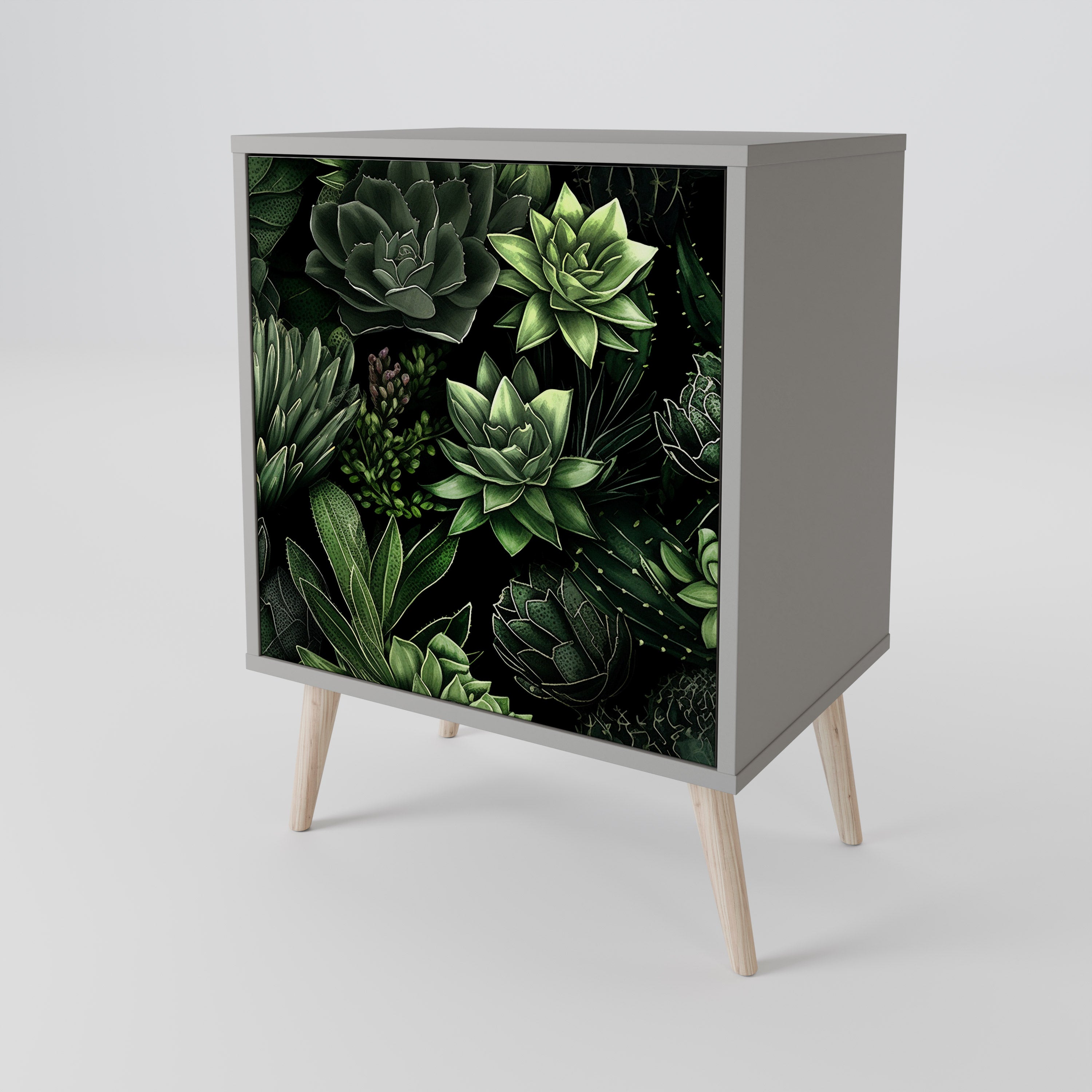 SUCCULENT JUNGLE Komoda 1-drzwiowa korpus Szary